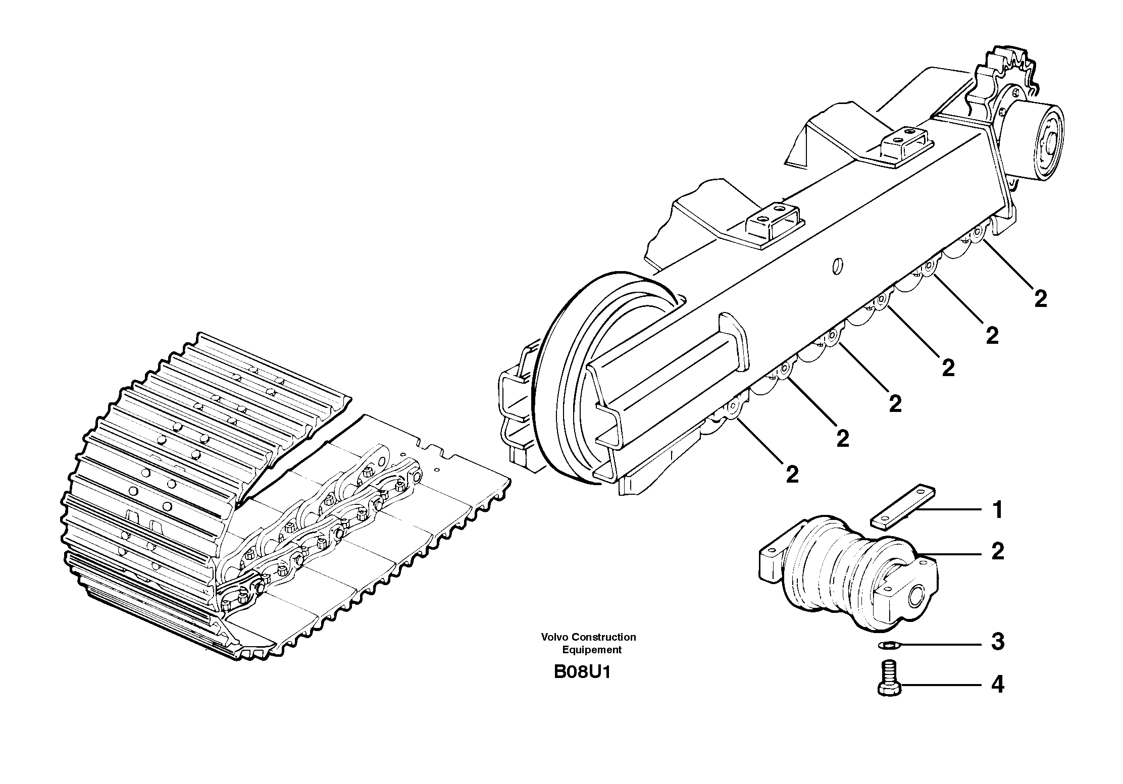 Track rollers ( steel tracks ) — volvo parts diagram