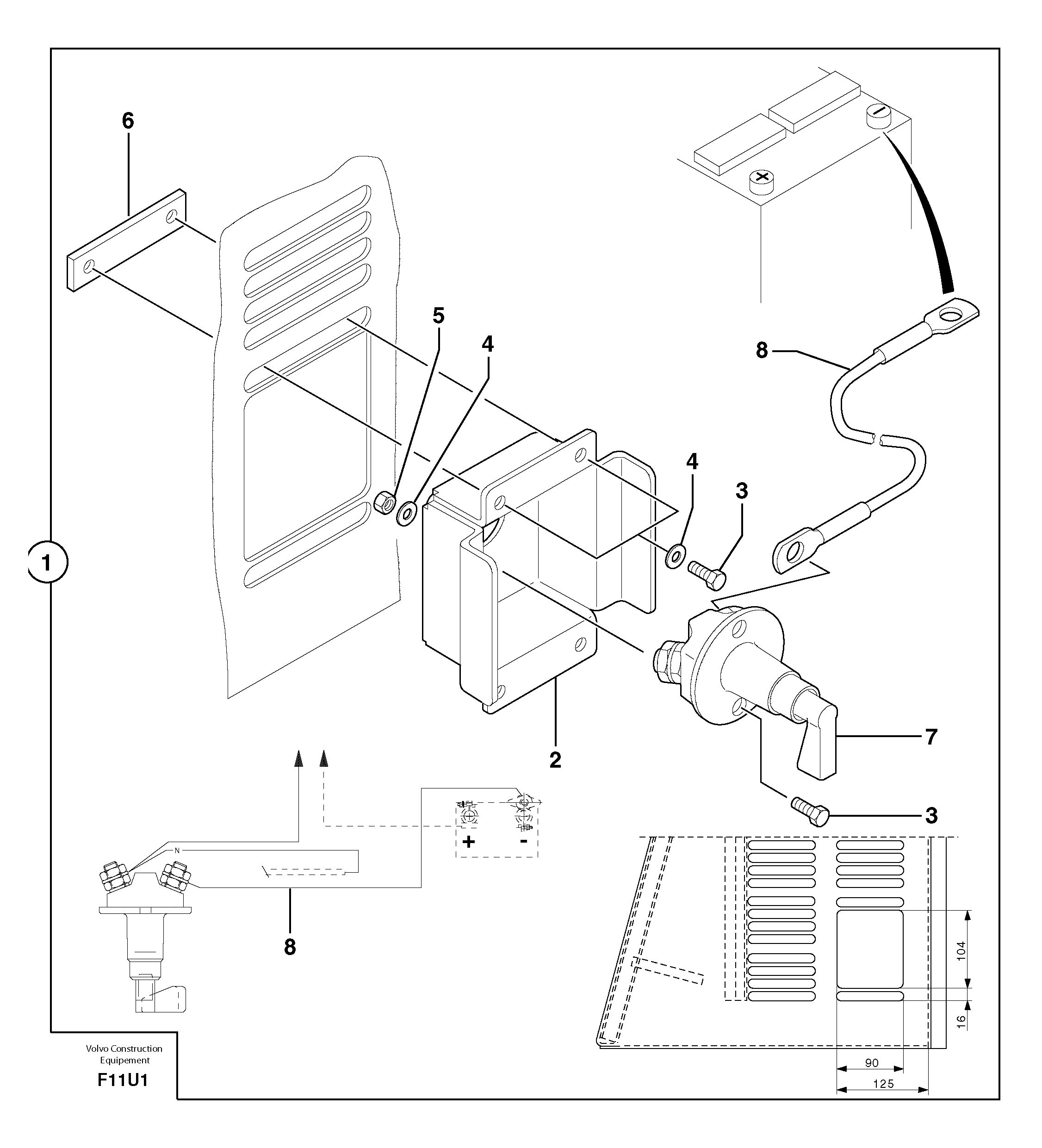 Battery cut-out — volvo parts diagram