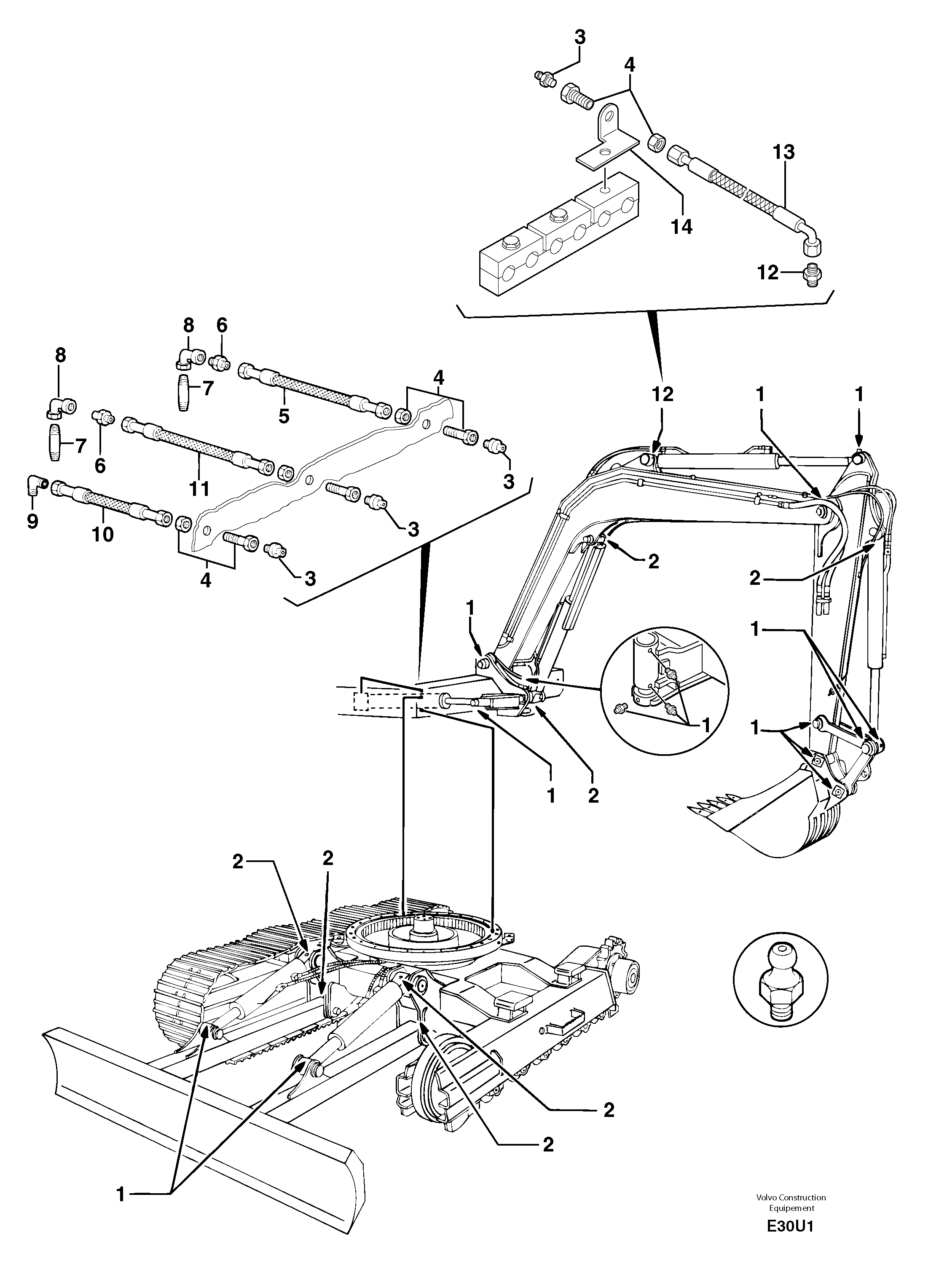 Lubrication chart — volvo parts diagram
