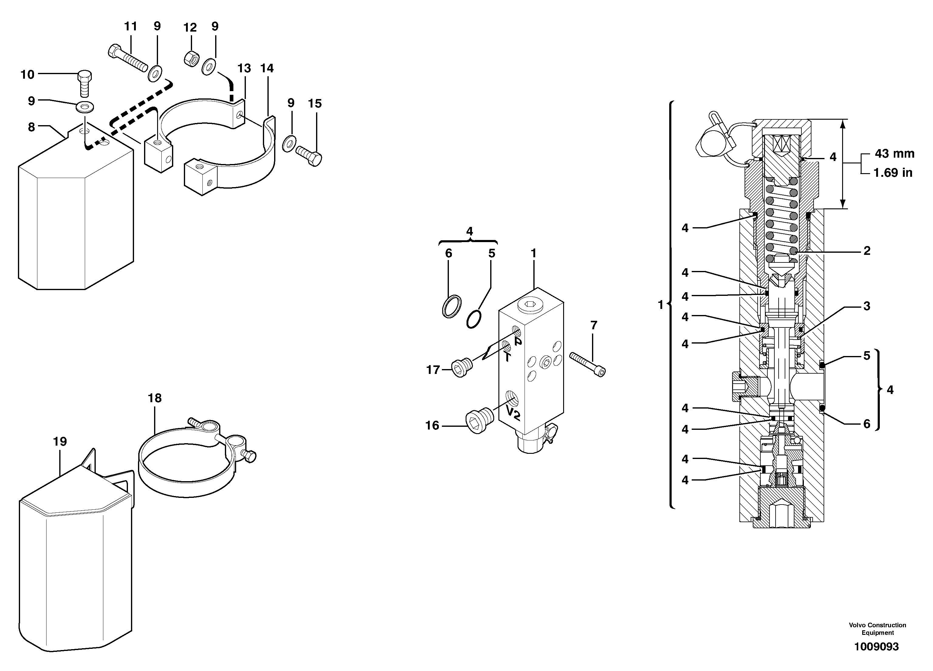 Safety valve ( boom cylinder ) — volvo parts diagram