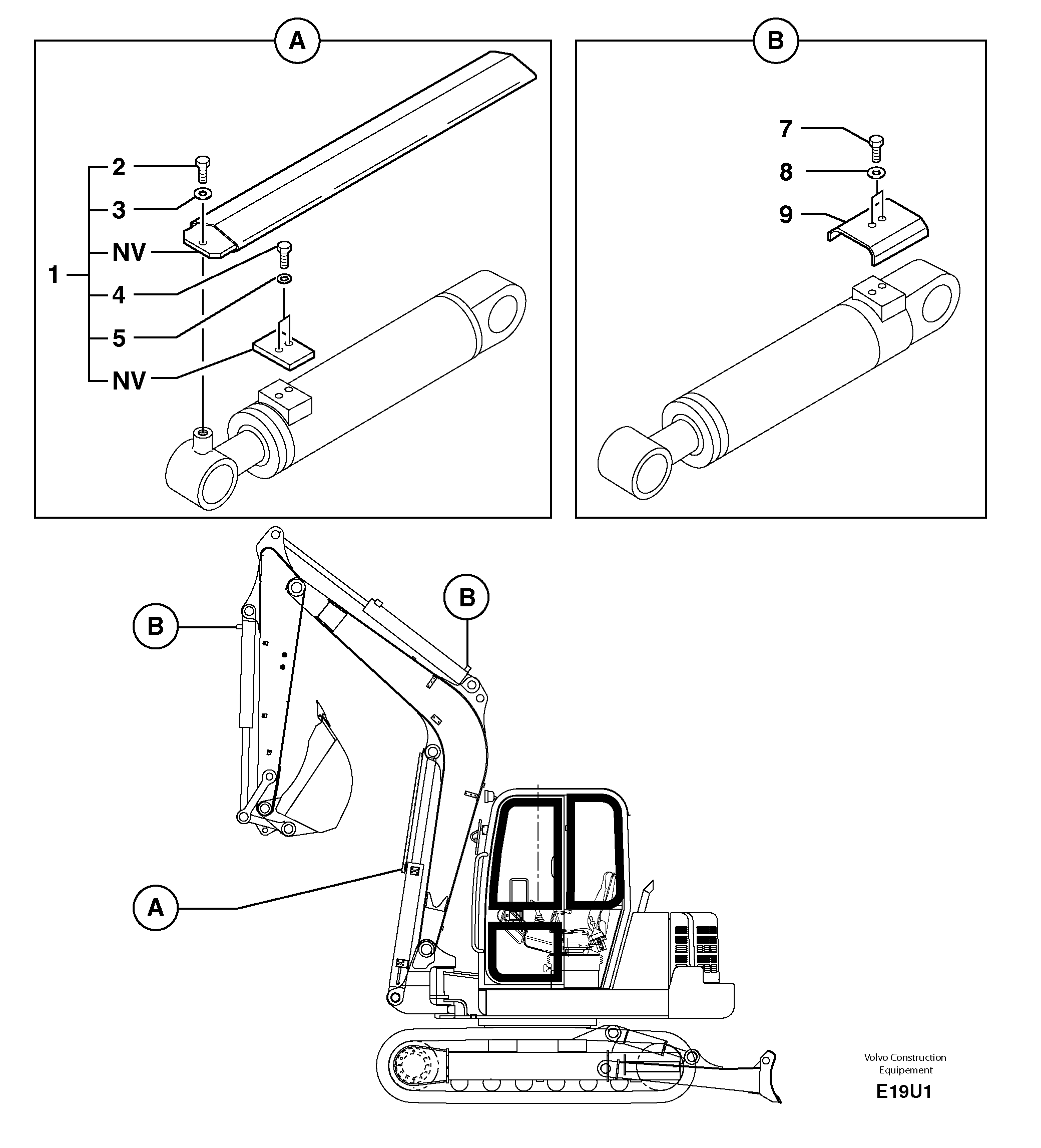 Cylinder rod protection — volvo parts diagram