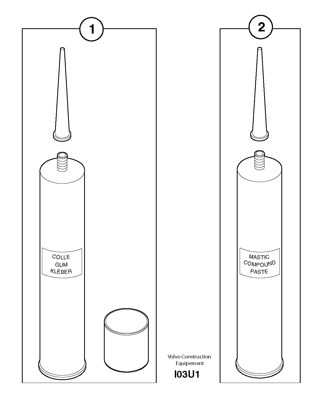 Glue Kit for cab — volvo parts diagram