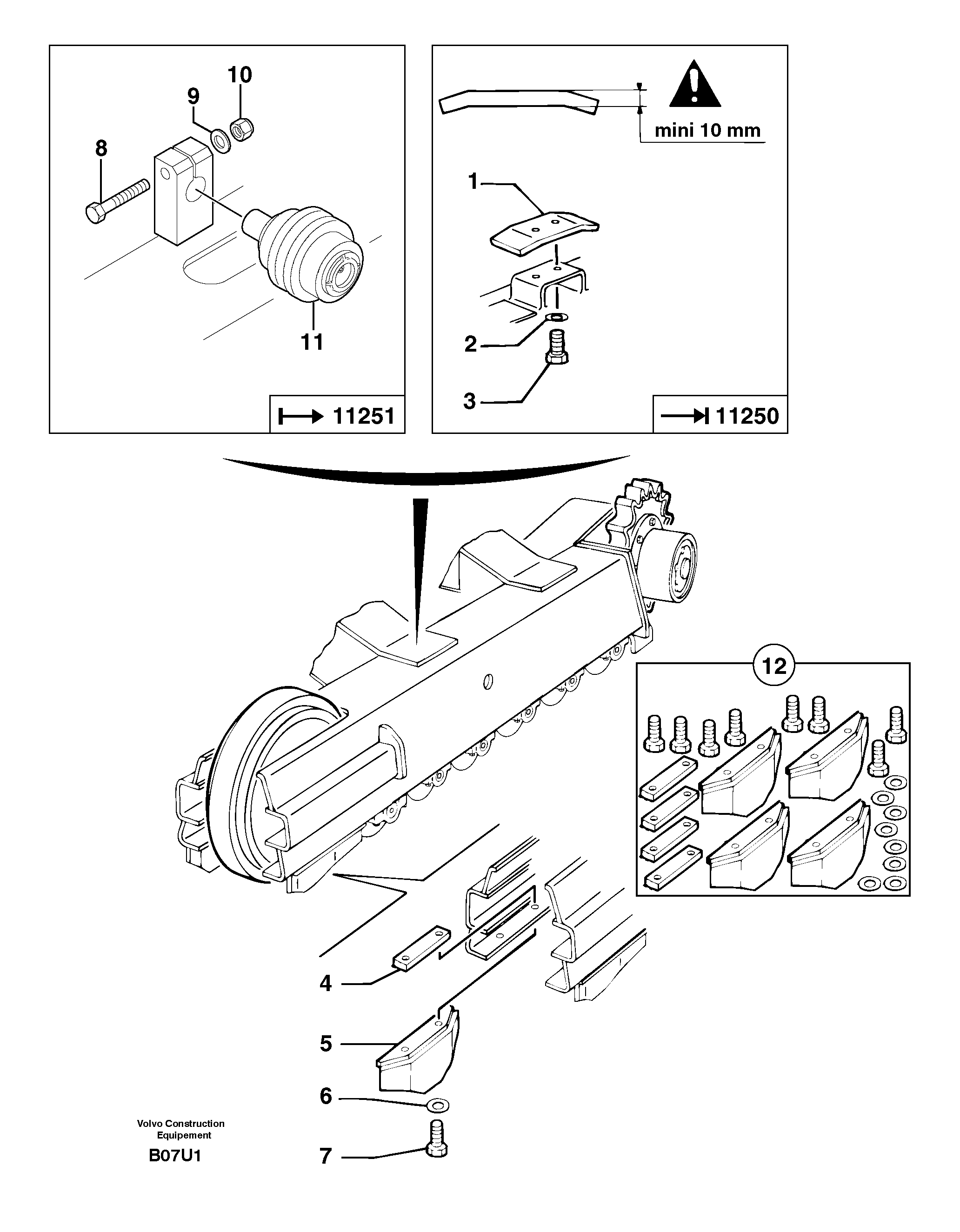 Track guide block — volvo parts diagram