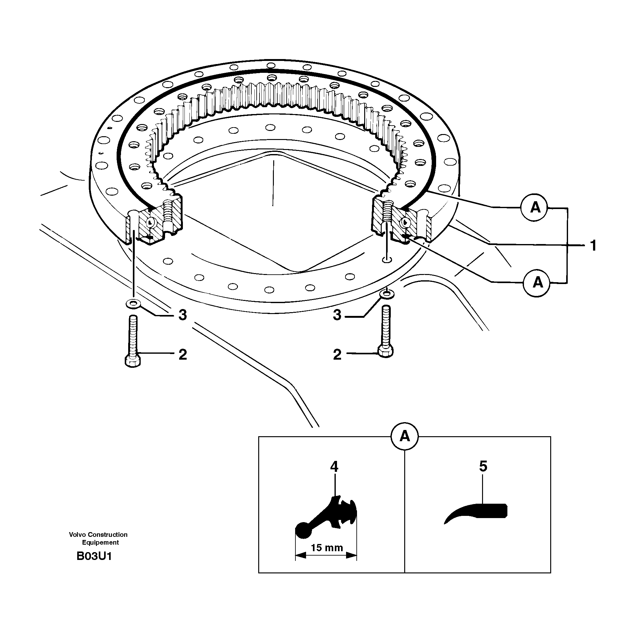 Slewing ring — volvo parts diagram
