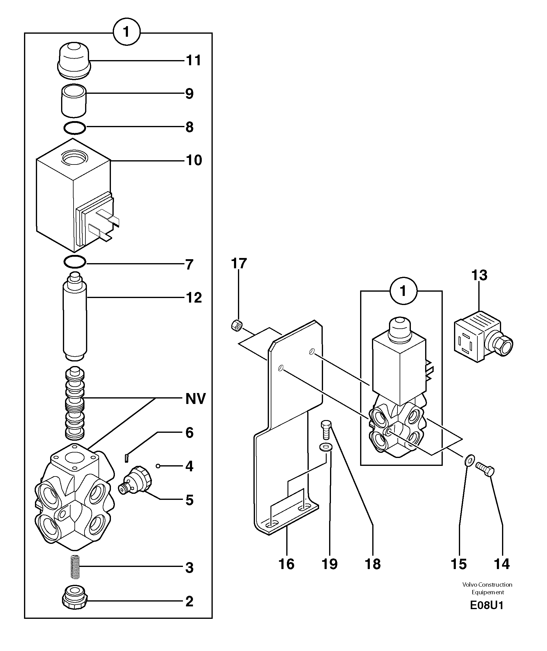 Slewing-offset selector switch — volvo parts diagram