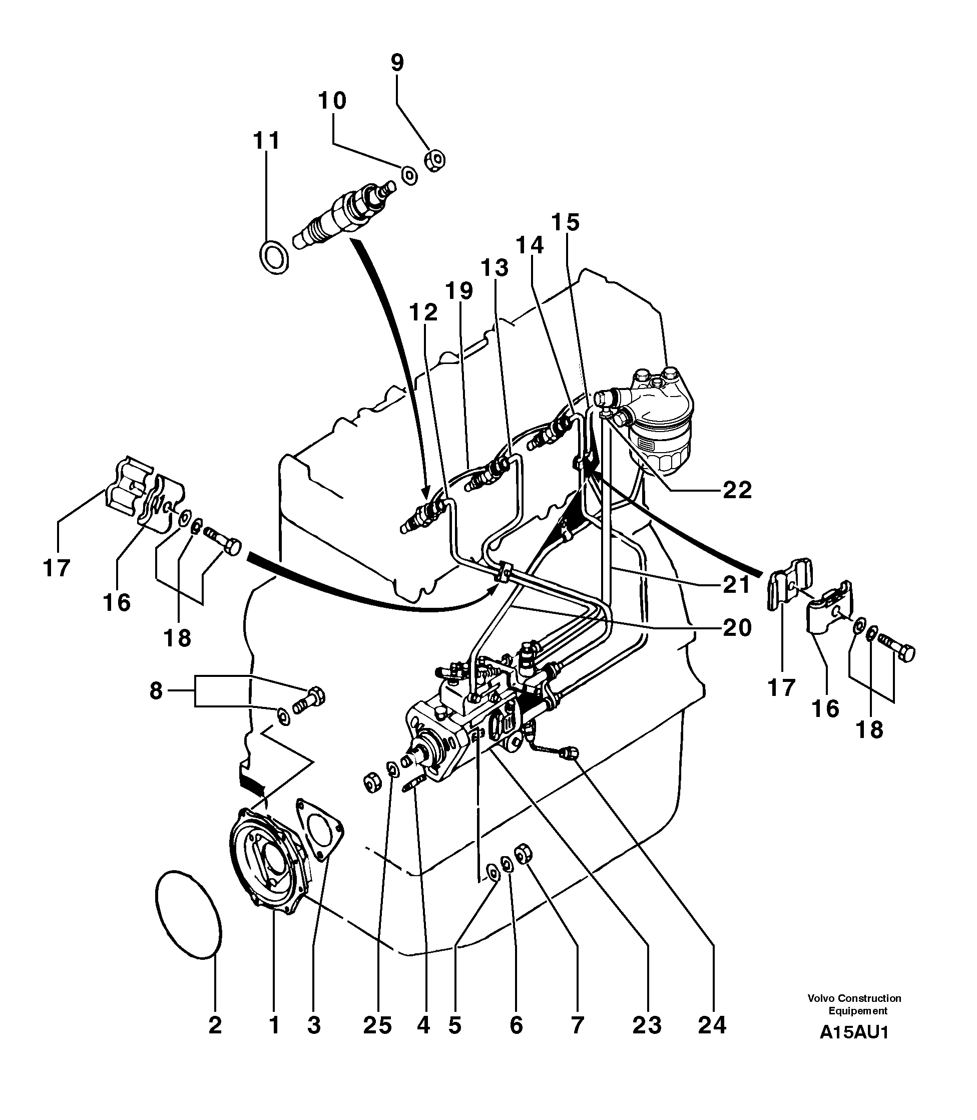Fuel circuit  ENG 35170 - — volvo parts diagram
