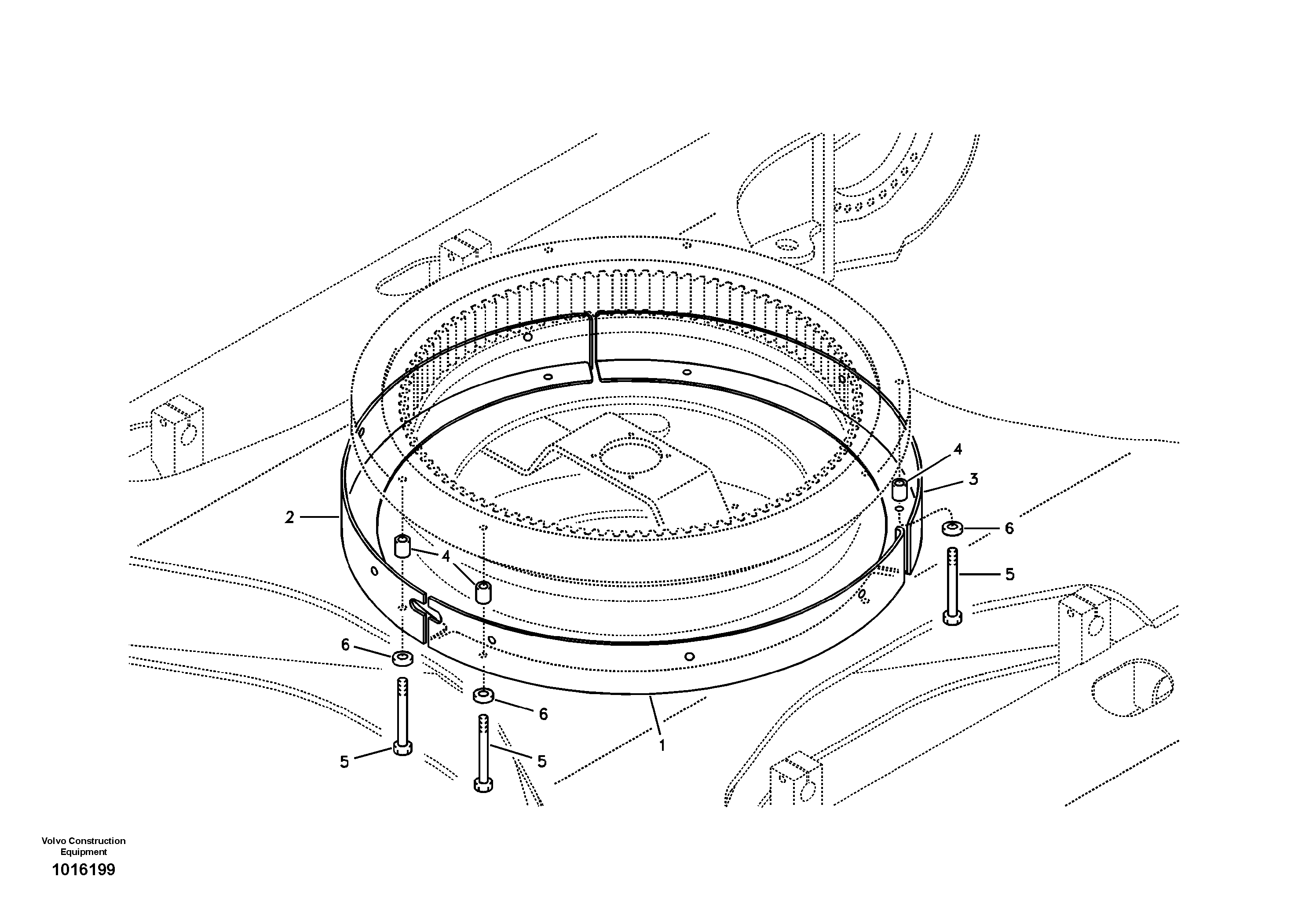 Cover, Swing gear — volvo parts diagram