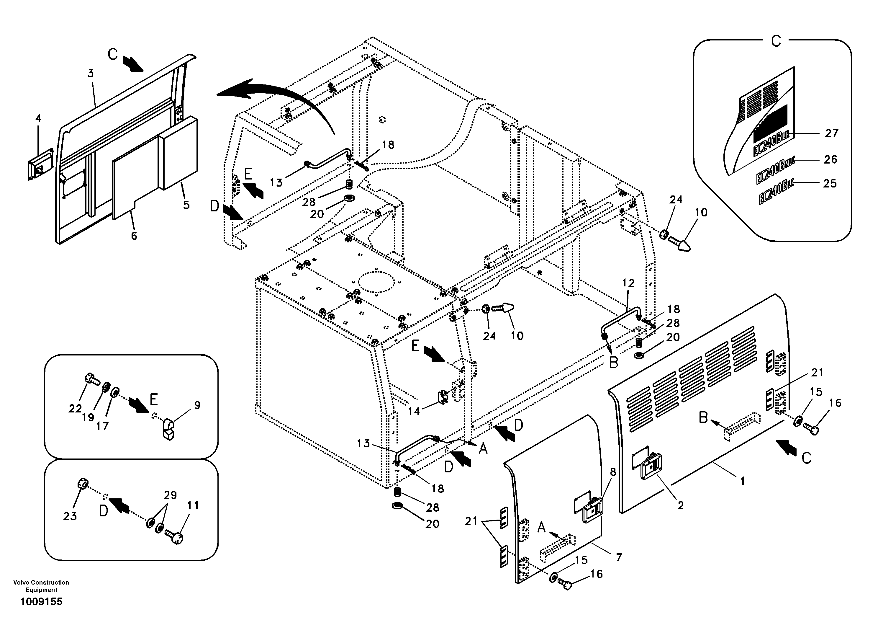 Door, side — volvo parts diagram