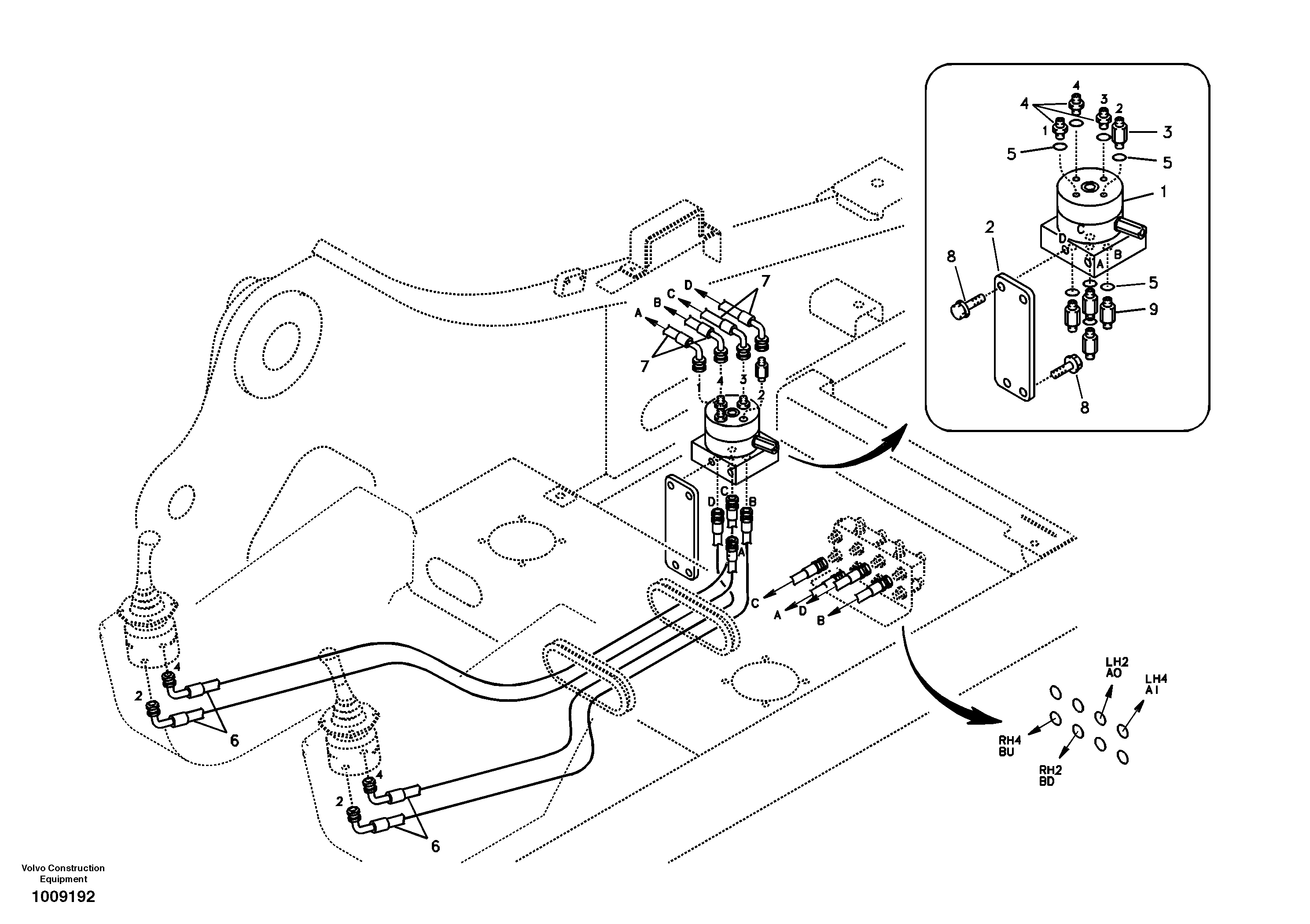 Servo system, changing lever function — volvo parts diagram
