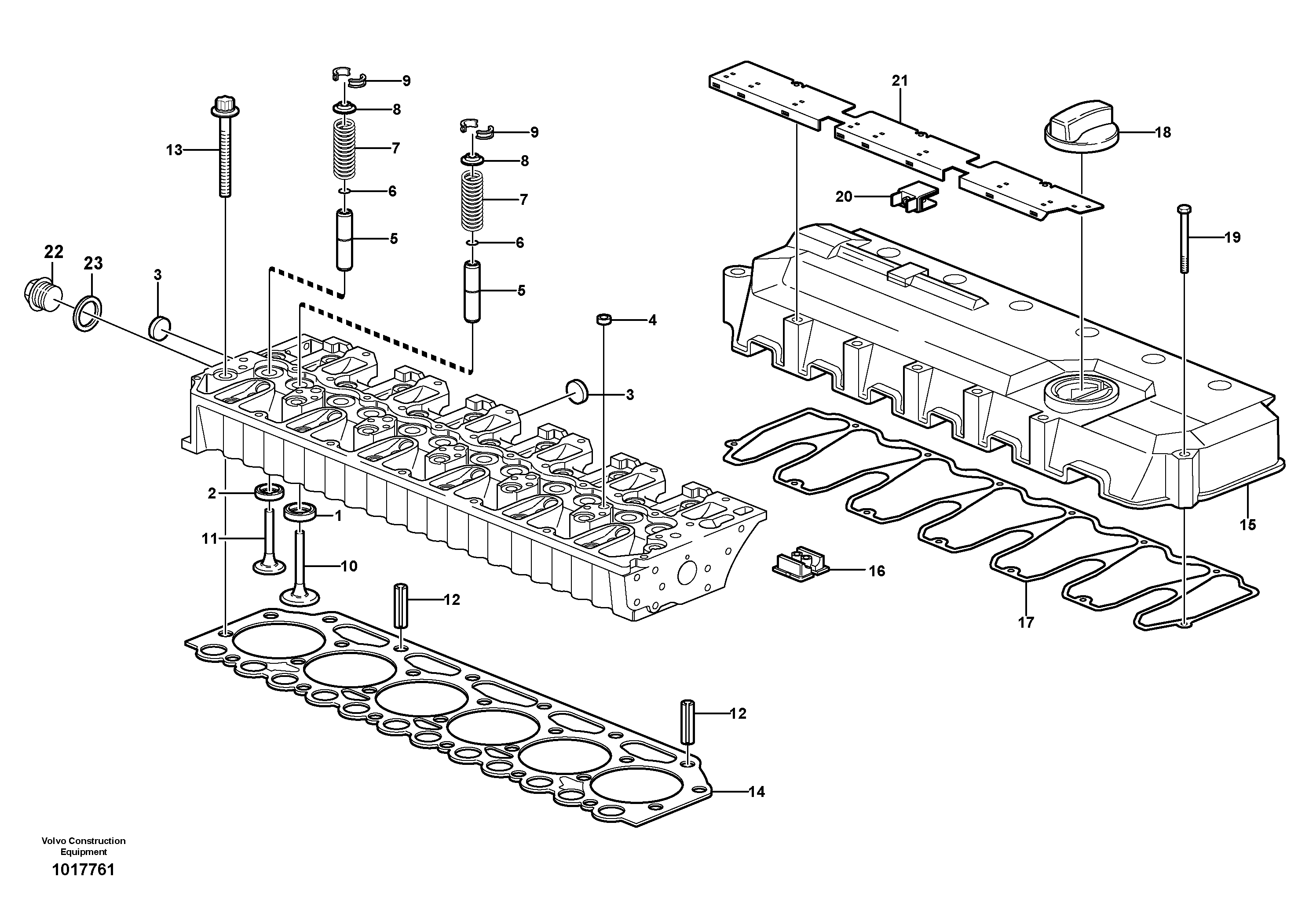 Cylinder head — volvo parts diagram