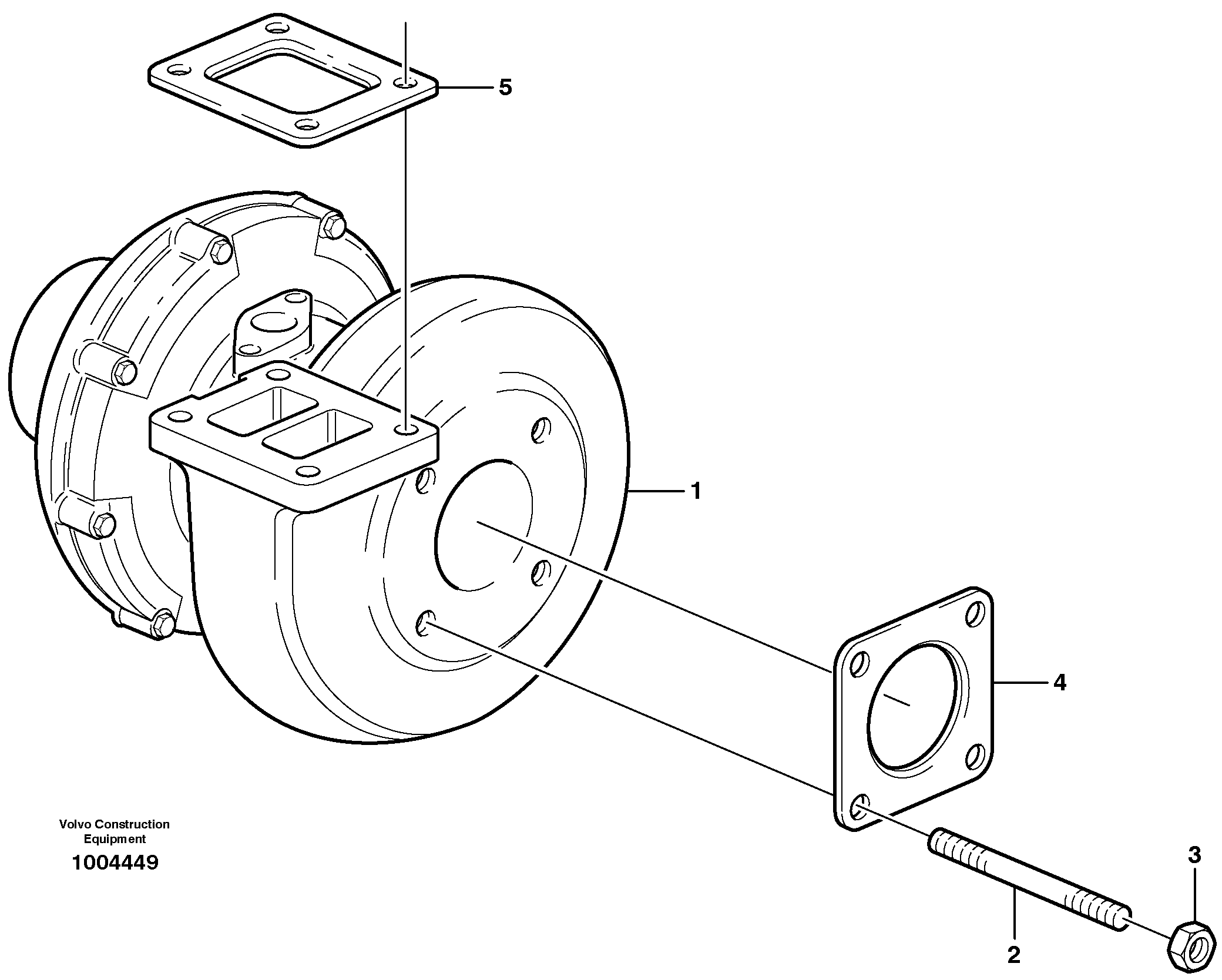 Turbo charger — volvo parts diagram