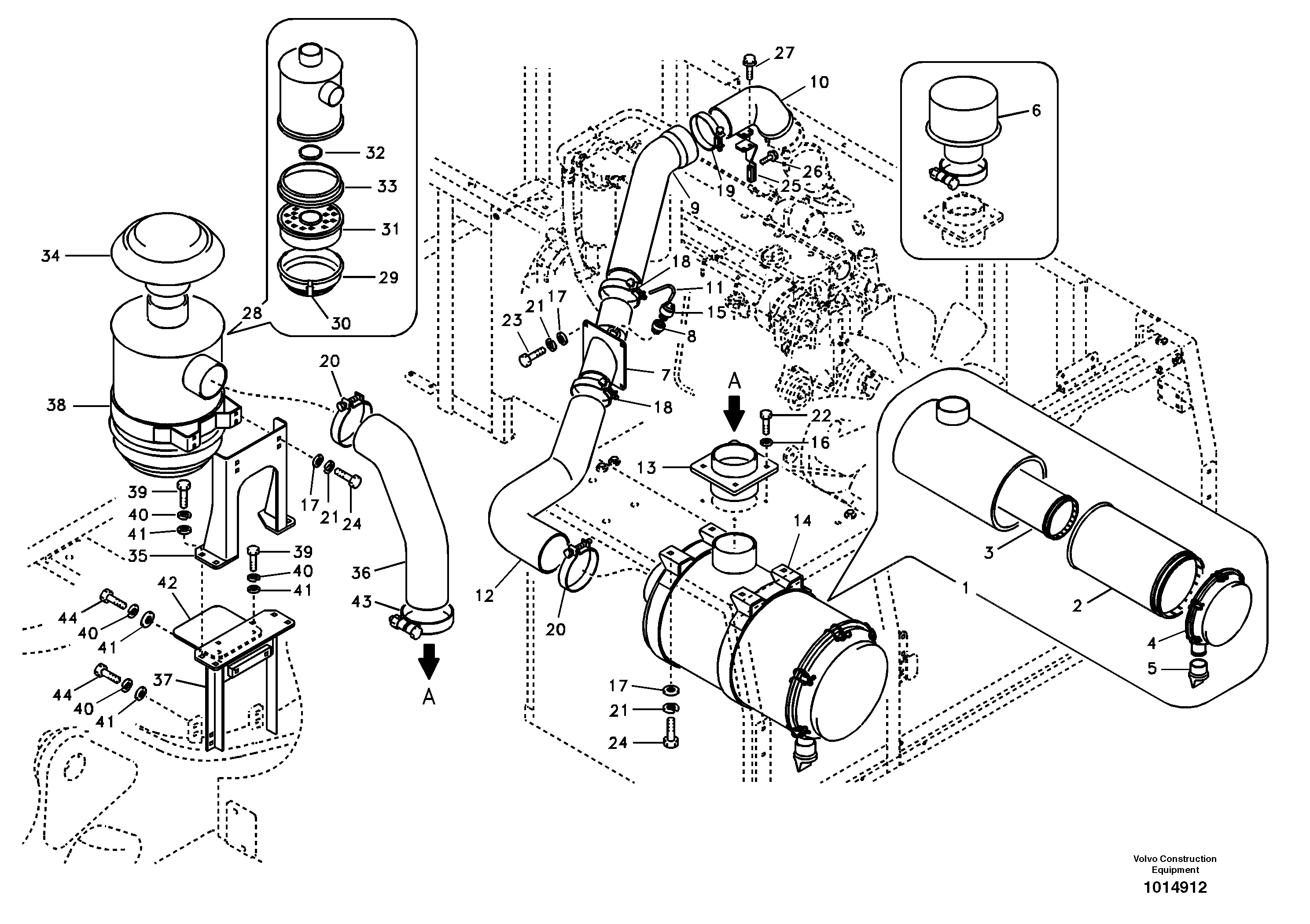 Inlet system — volvo parts diagram