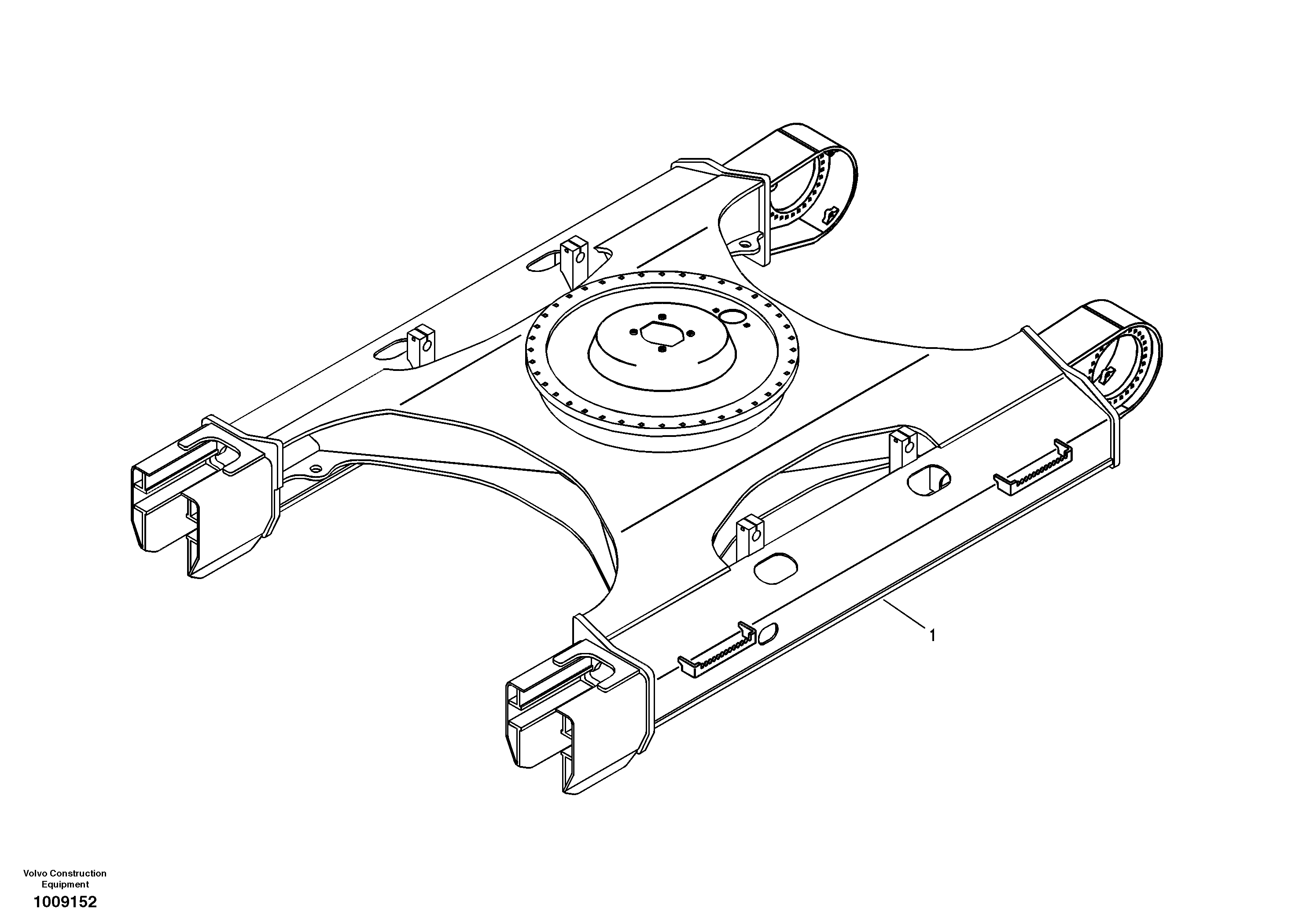 Undercarriage frame — volvo parts diagram