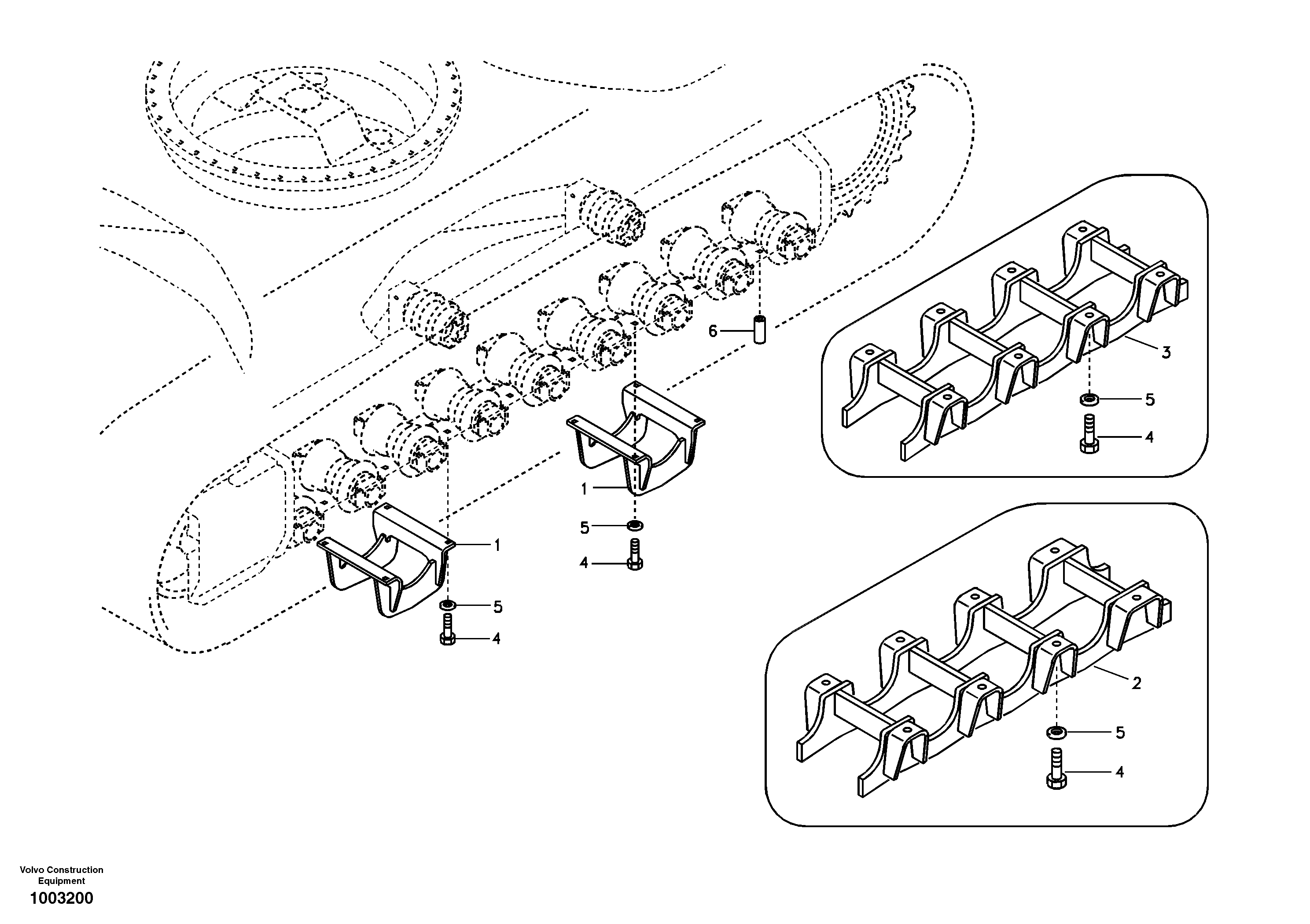 Undercarriage, track guards — volvo parts diagram