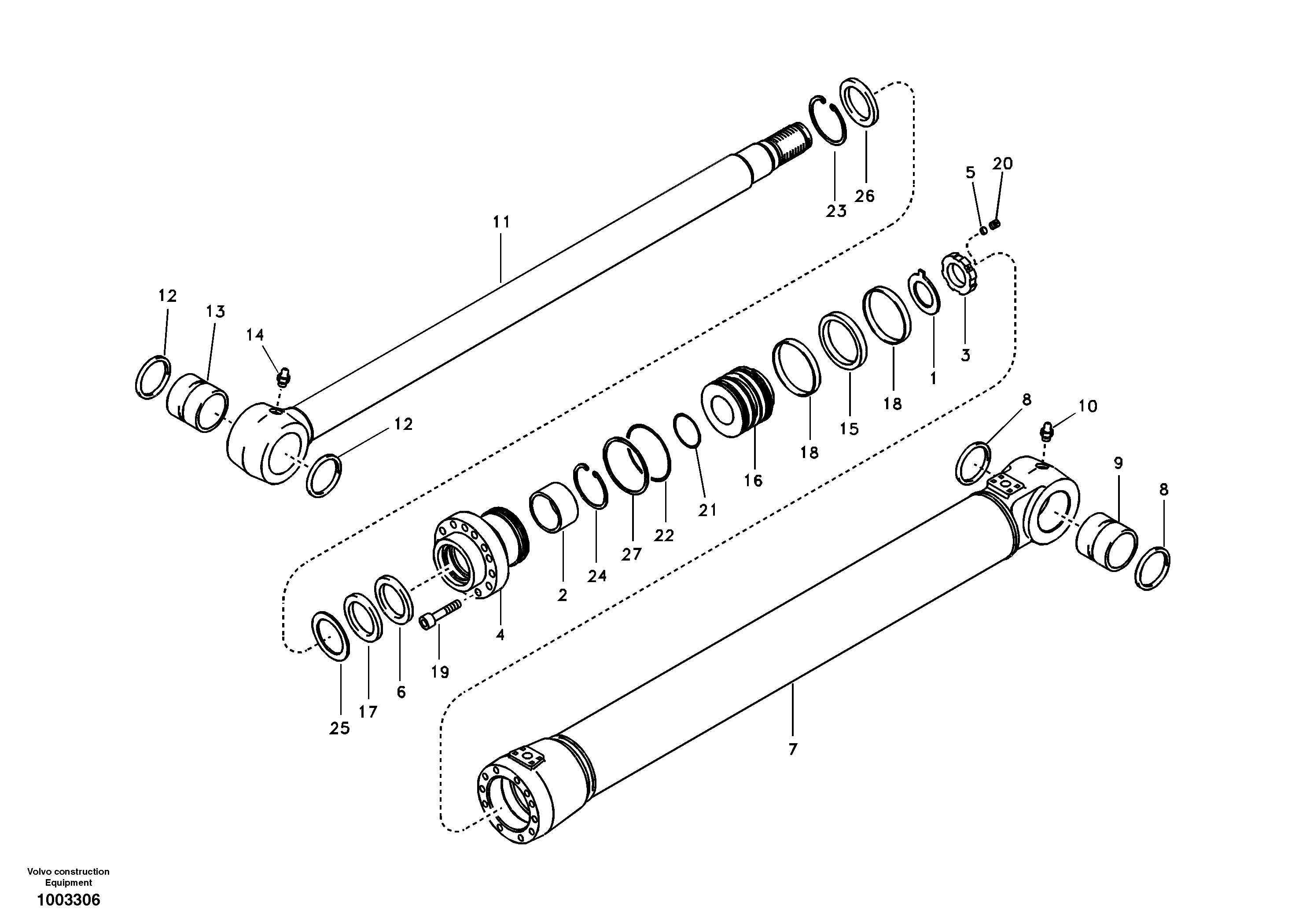 Boom cylinder, adjustable 2nd — volvo parts diagram