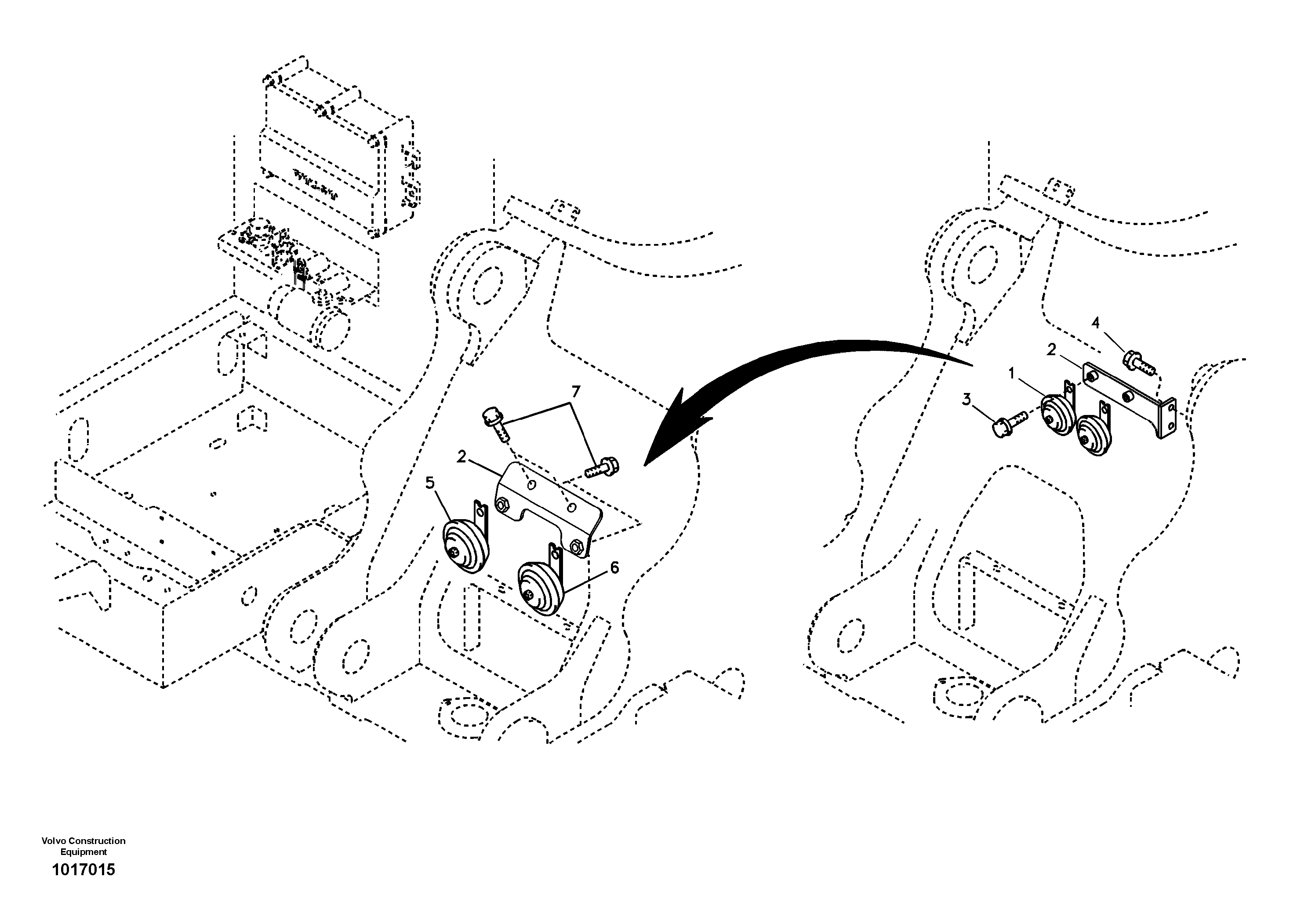 Horn — volvo parts diagram