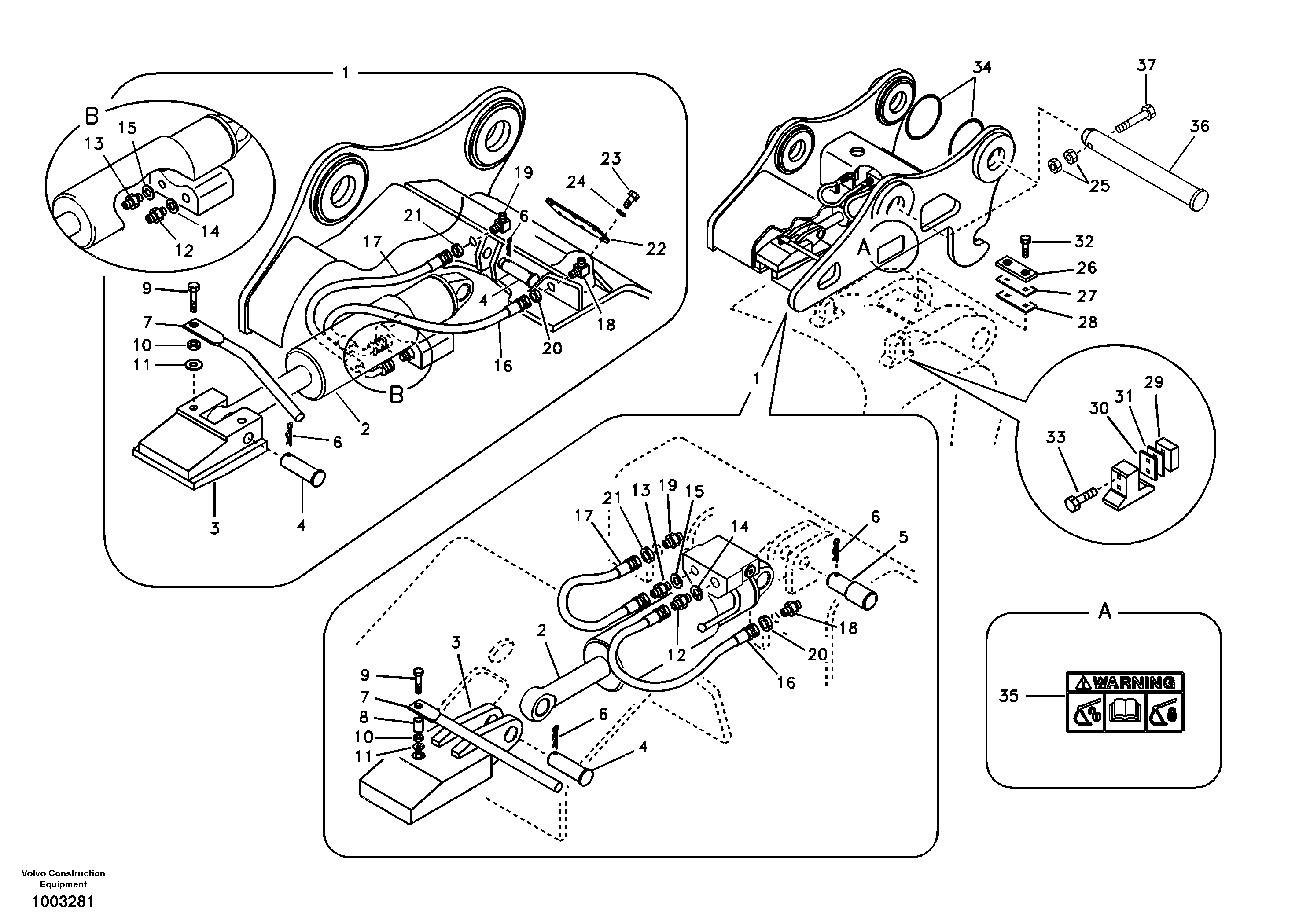 Attachment bracket, quickfit — volvo parts diagram