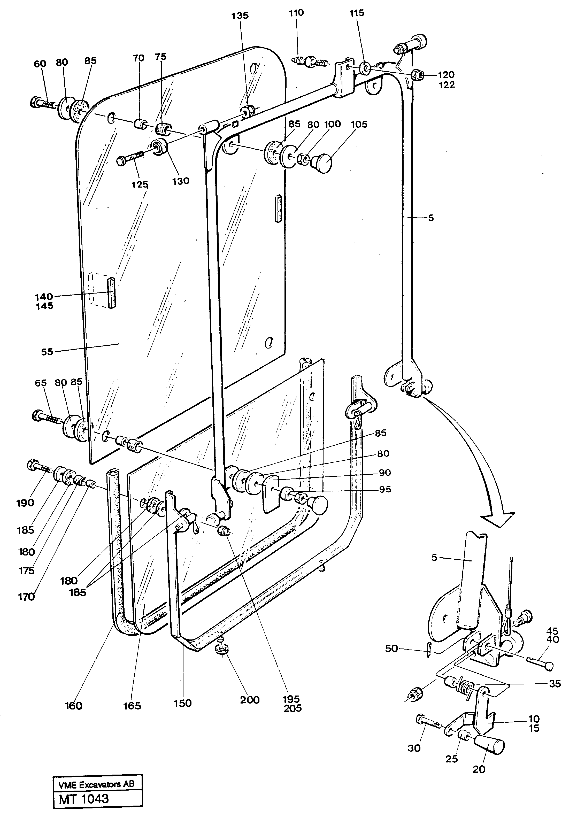 Windshields, upper and lower  14248410 — volvo parts diagram