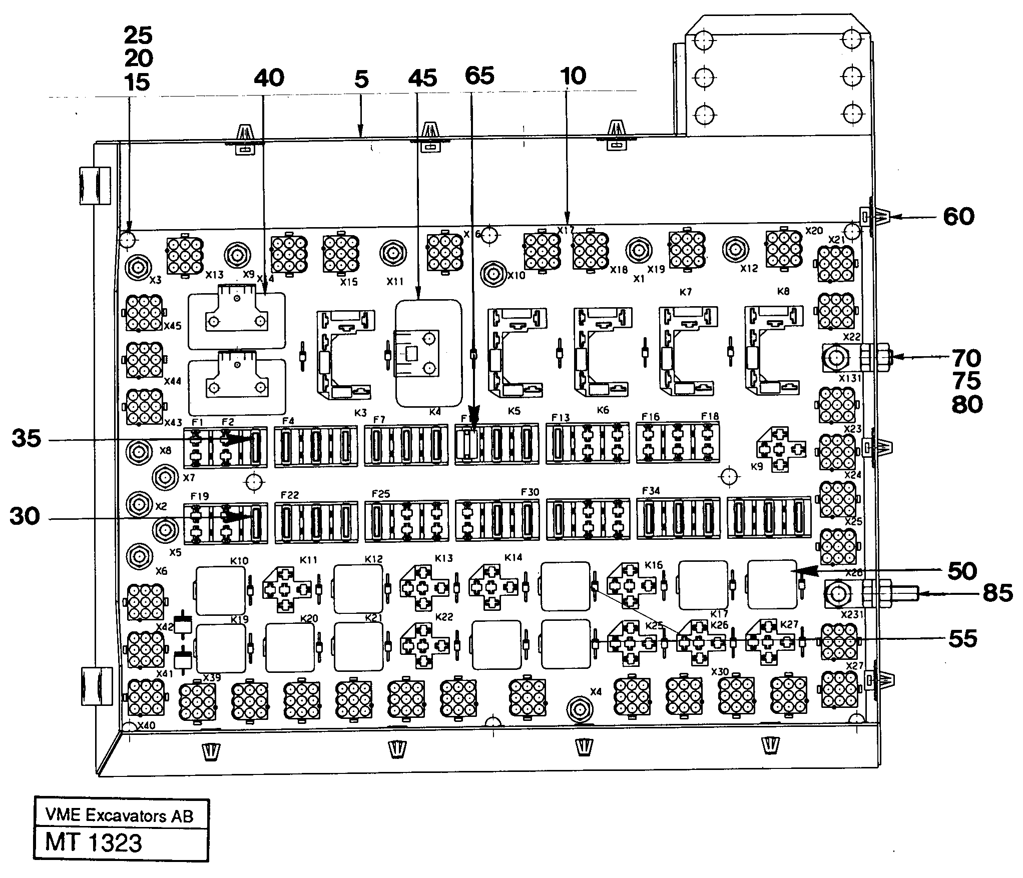 Electrical distribution box — volvo parts diagram
