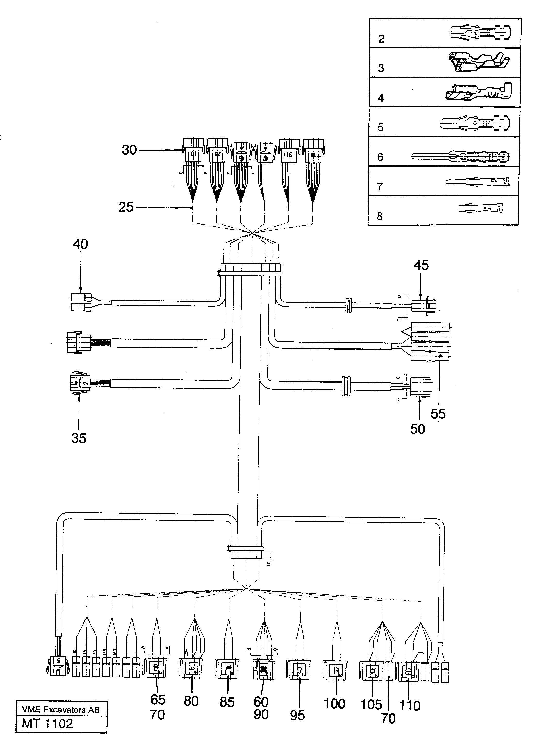 Cable bunch, Side panel, Lh — volvo parts diagram