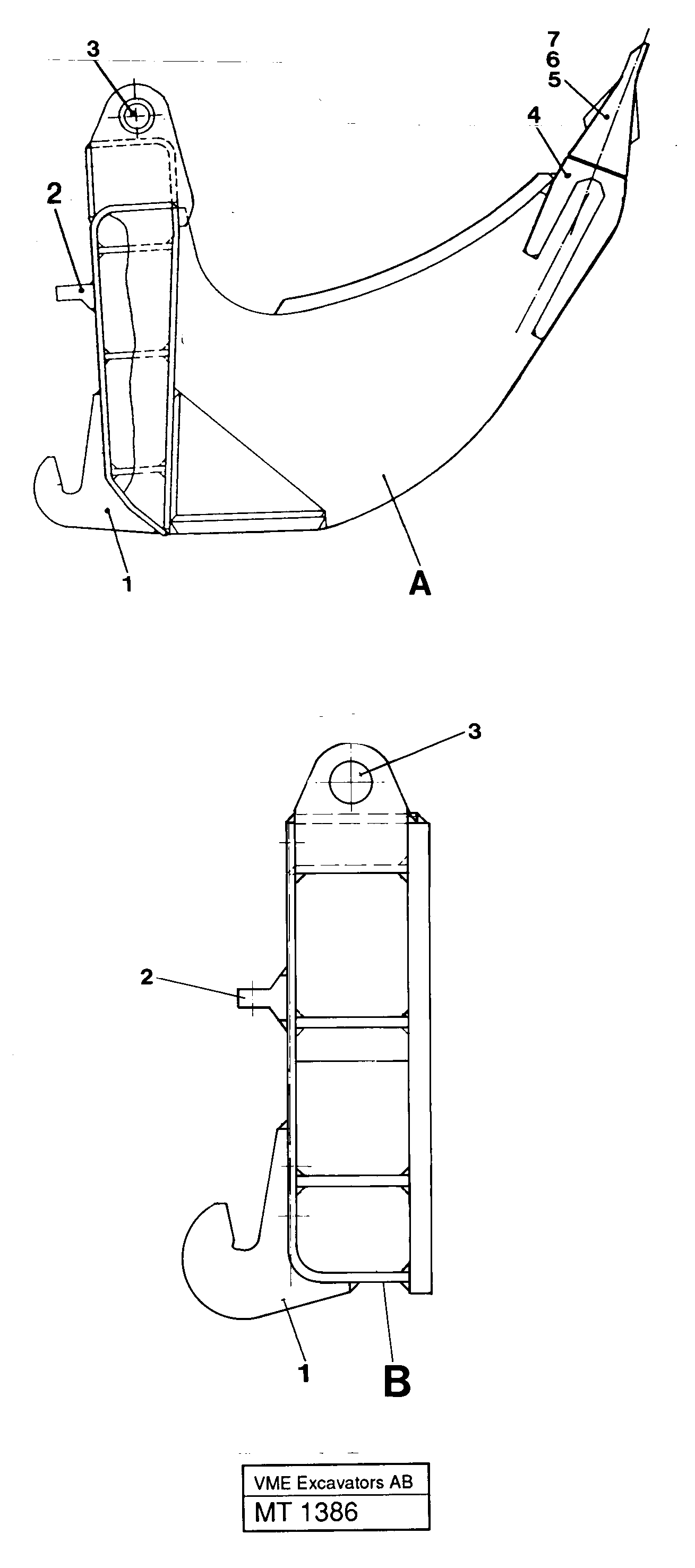 Ripper, Hammer attachment  14253092    14255386 — volvo parts diagram