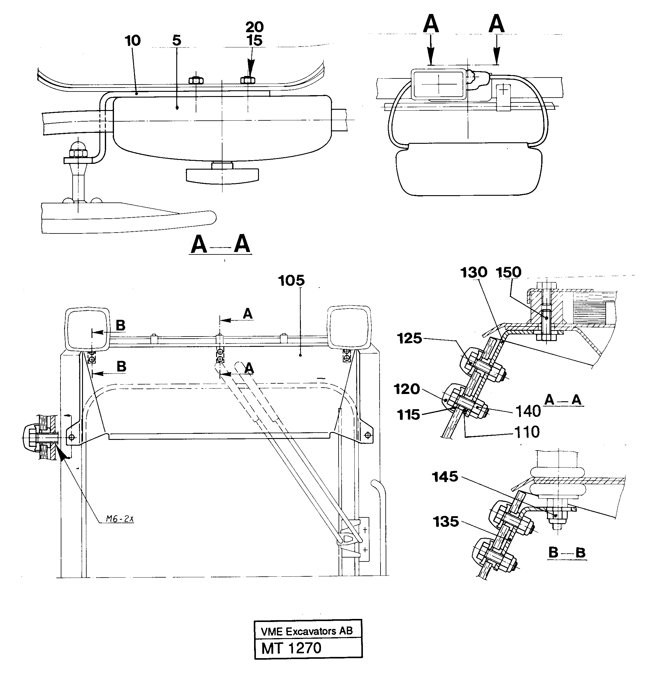 Sun visor, internal and external  14247059 14250635 — volvo parts diagram