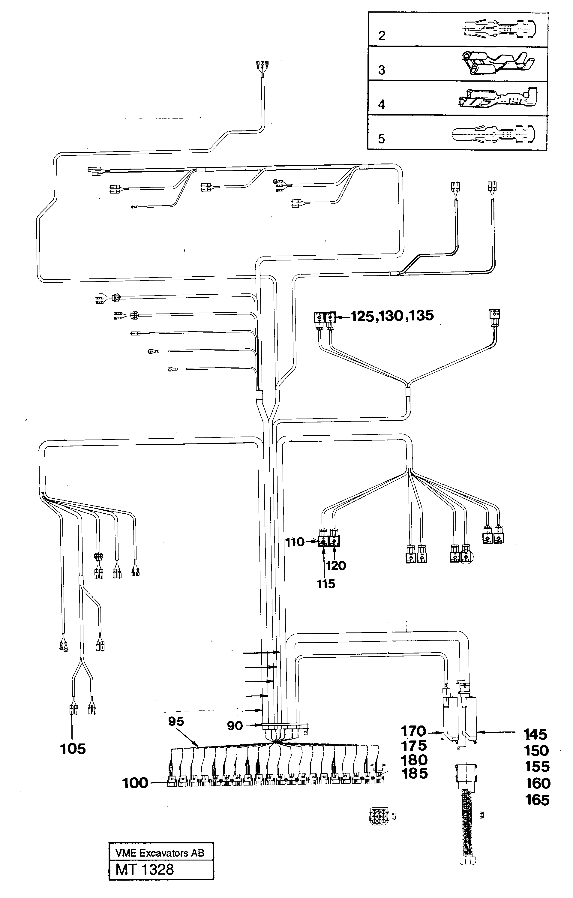 Cable bunch, machine — volvo parts diagram