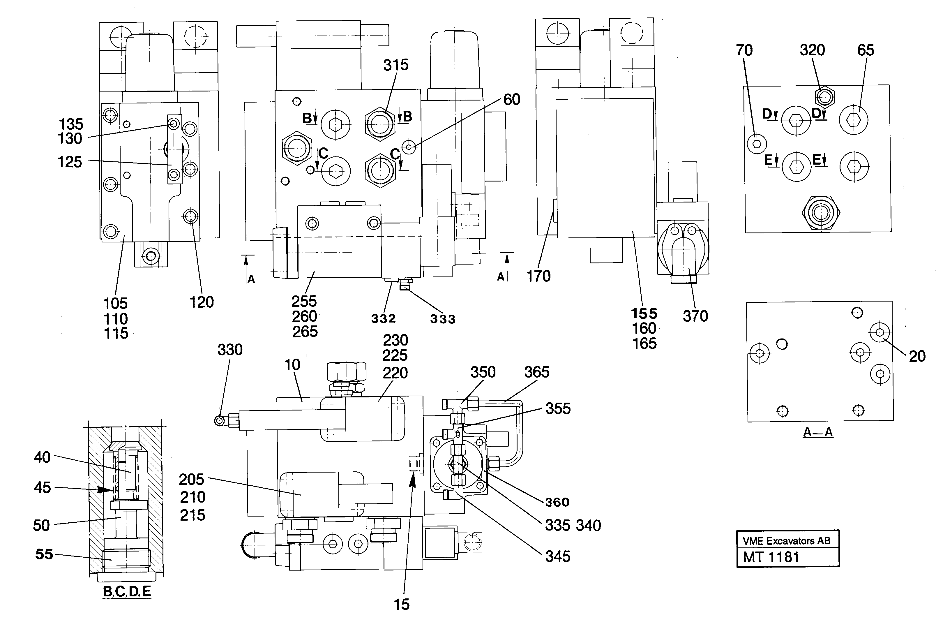 Slew valve assembly — volvo parts diagram