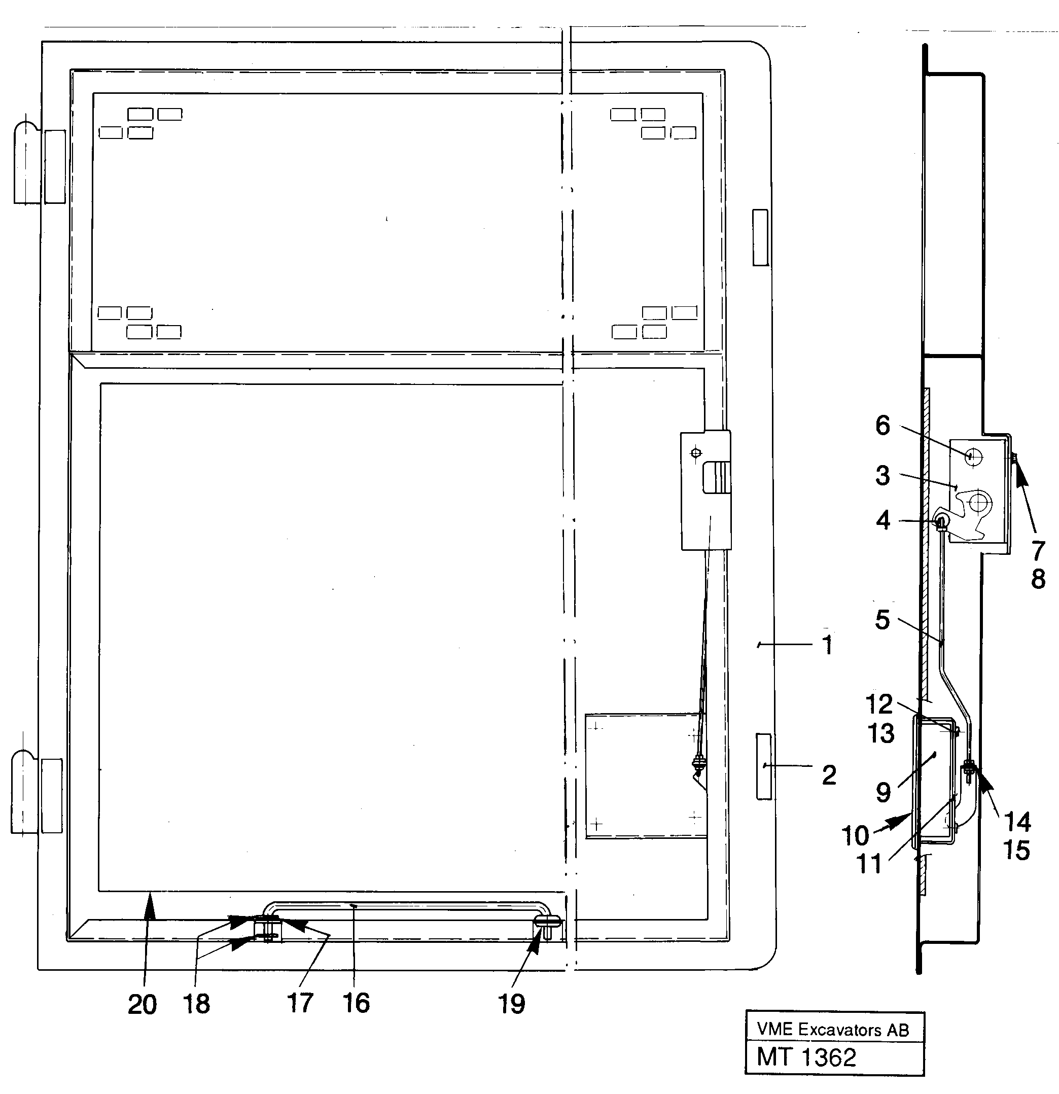 Door, Rh — volvo parts diagram