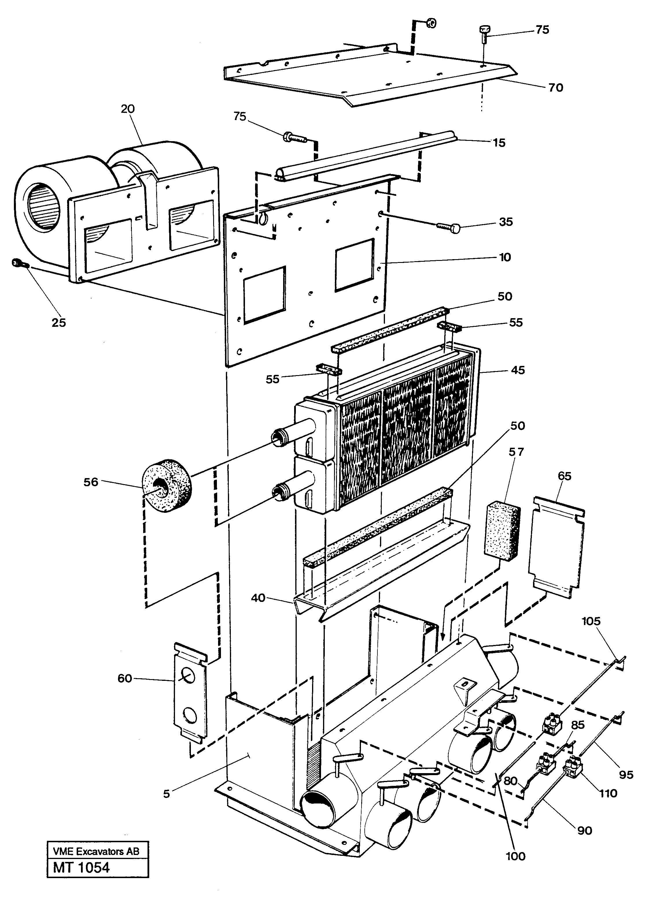 Cab heater — volvo parts diagram