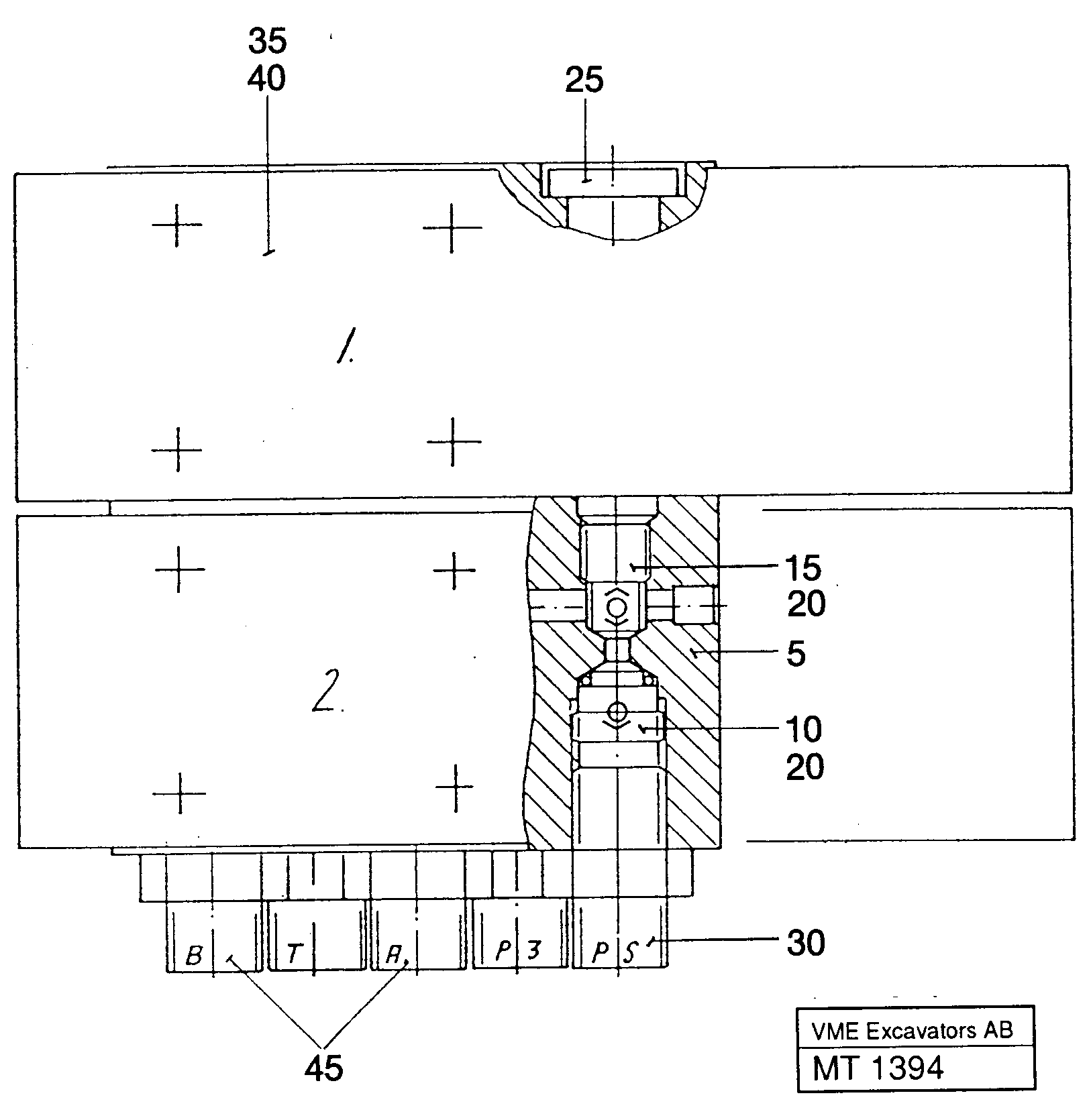 Control unit for hydr. quick fit — volvo parts diagram
