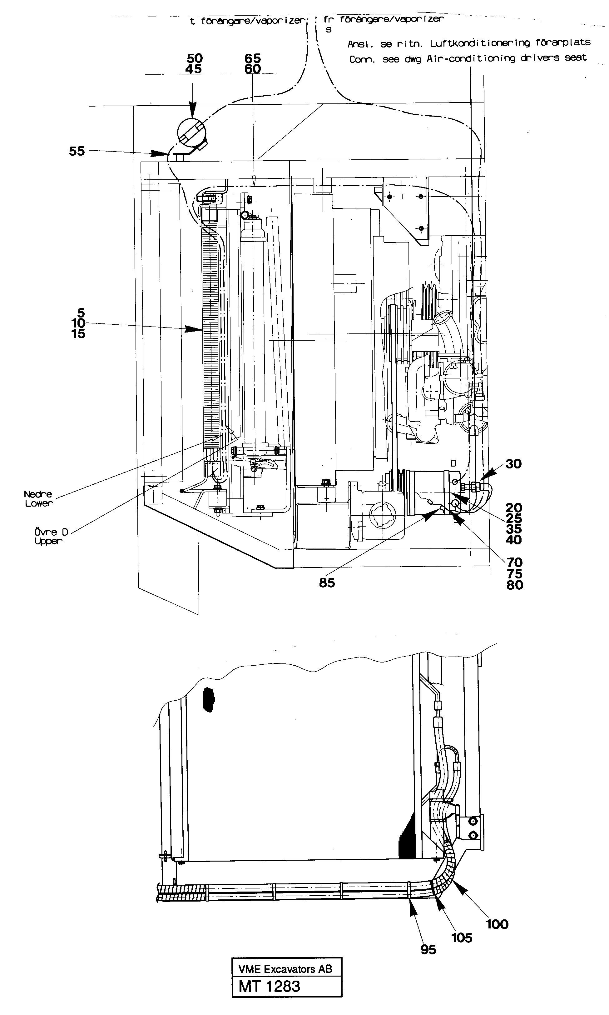 Air condition, engine  14256846 — volvo parts diagram