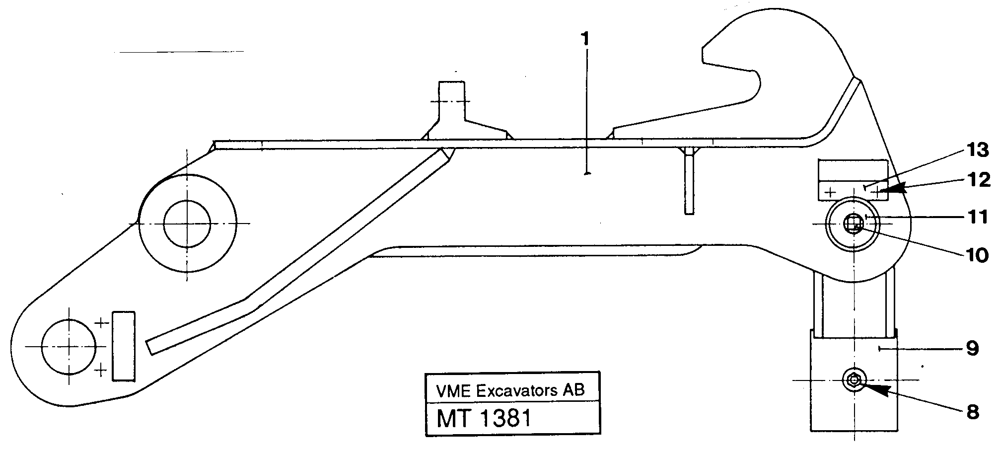Grab bucket link for quick fit  14253082 — volvo parts diagram