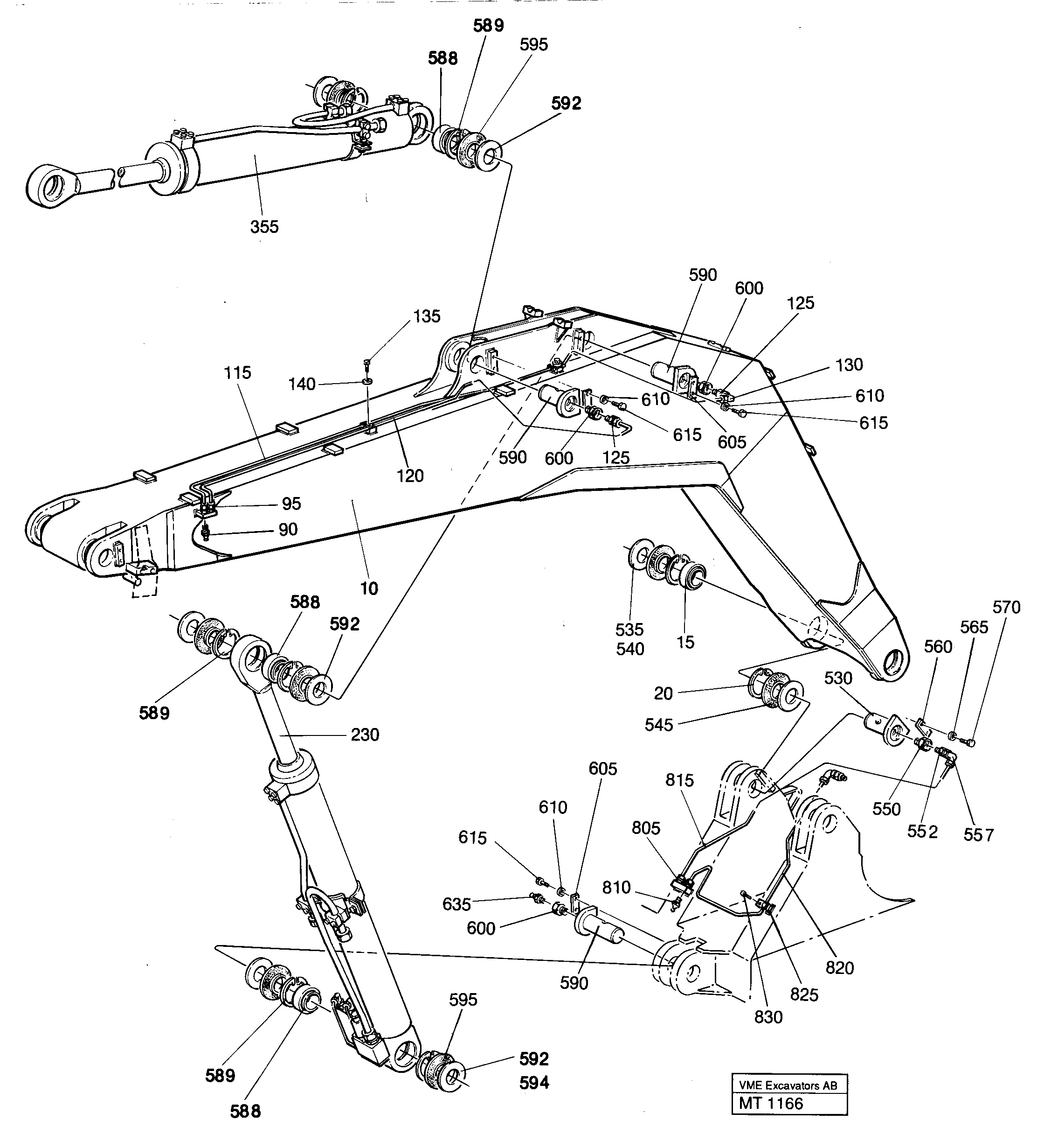 Backhoe equipment — volvo parts diagram