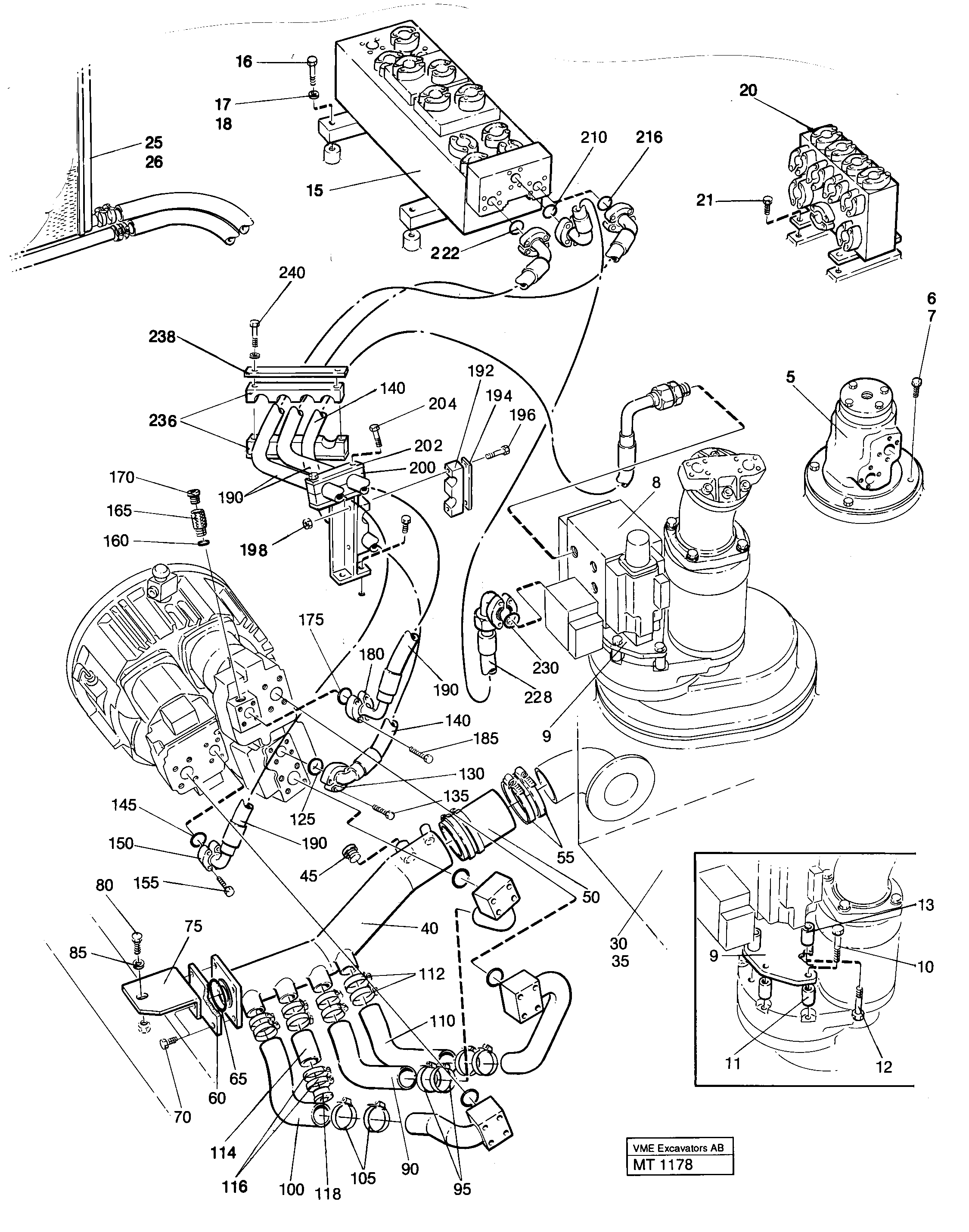 Working hydraulic — volvo parts diagram