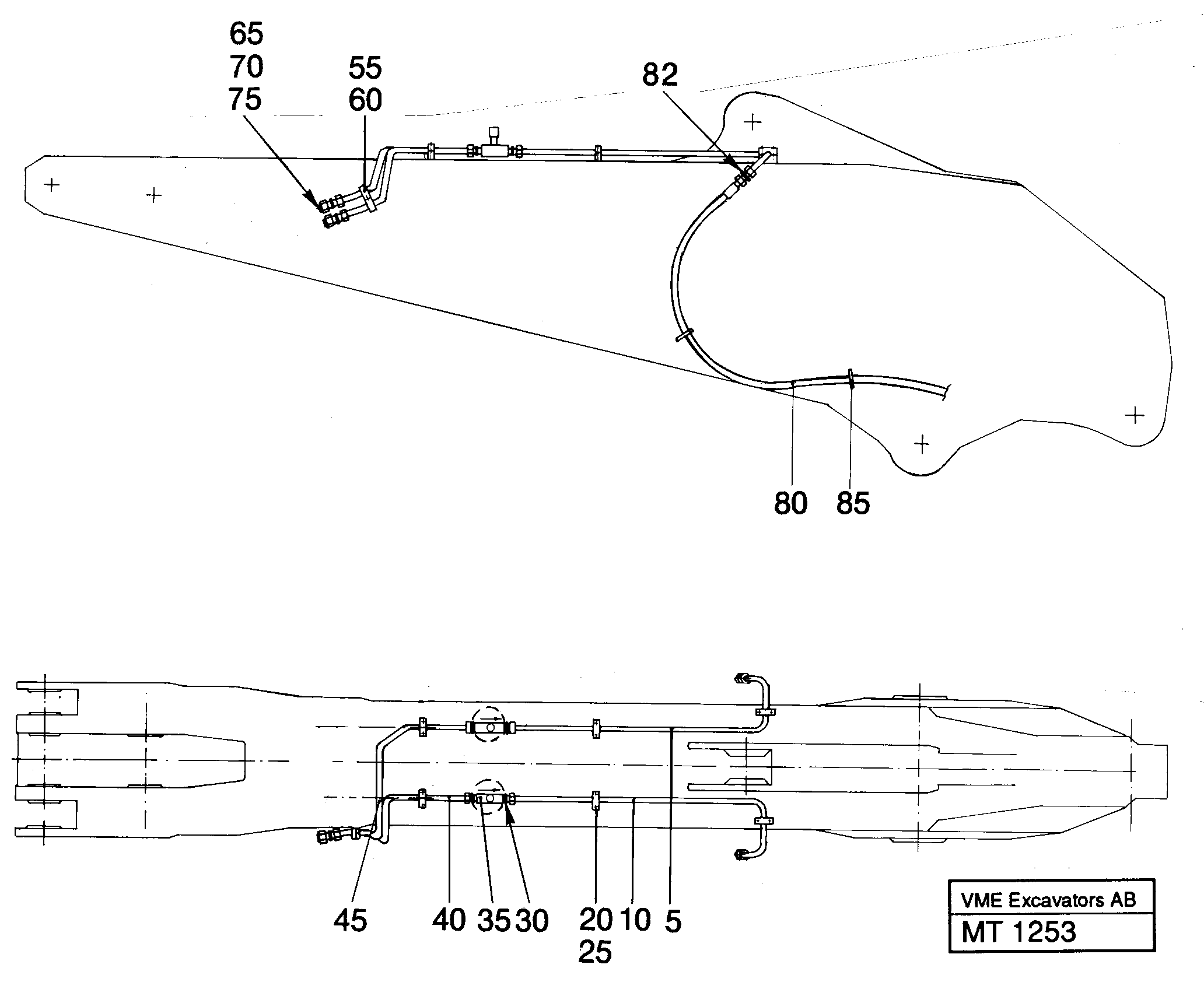 Slope bucket equipment on 2,80 m dipper Lh and Rh  14255231    14255232 — volvo parts diagram