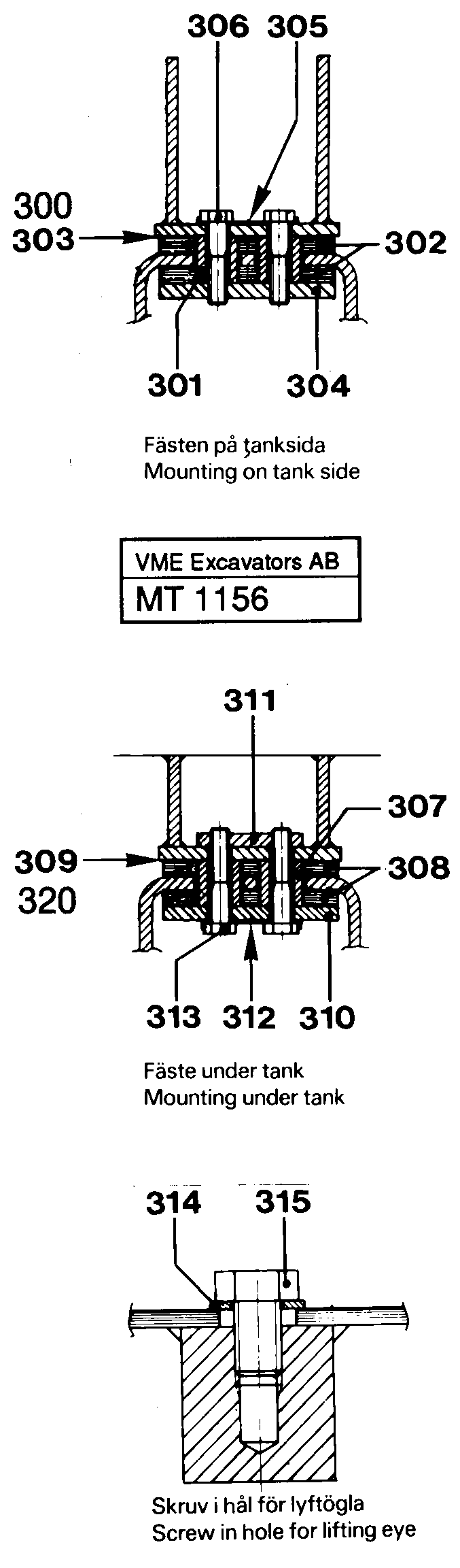 Tank brackets — volvo parts diagram