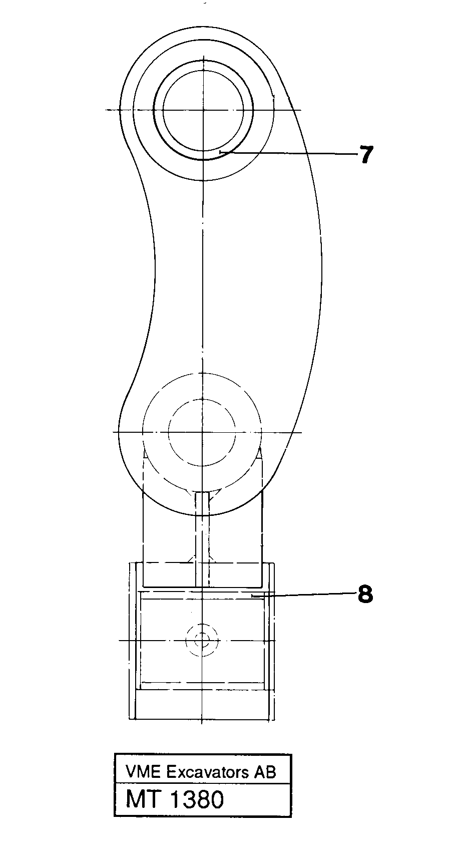 Grab bucket link, konv. attachment  14255320 — volvo parts diagram