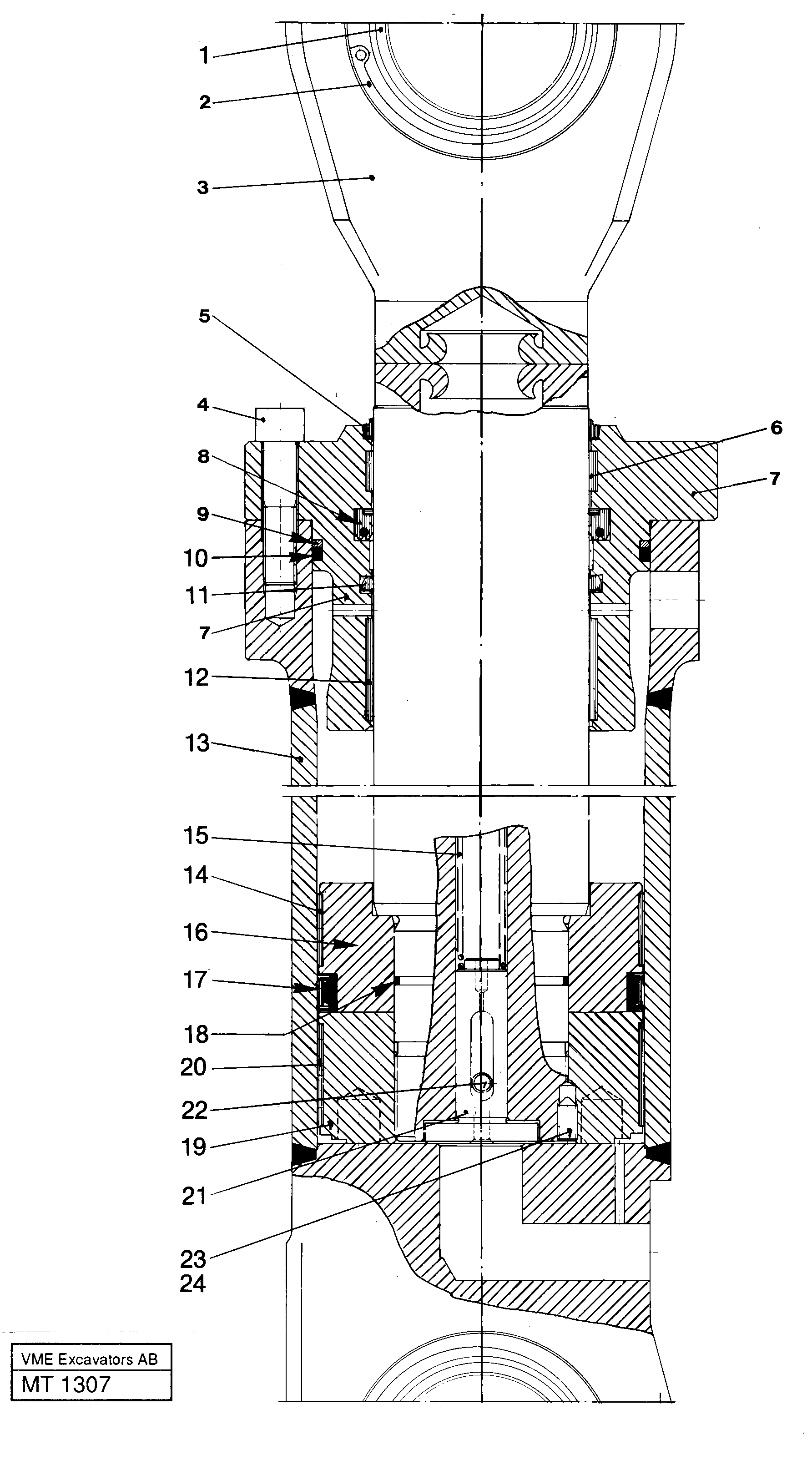 Dipper arm cylinder — volvo parts diagram
