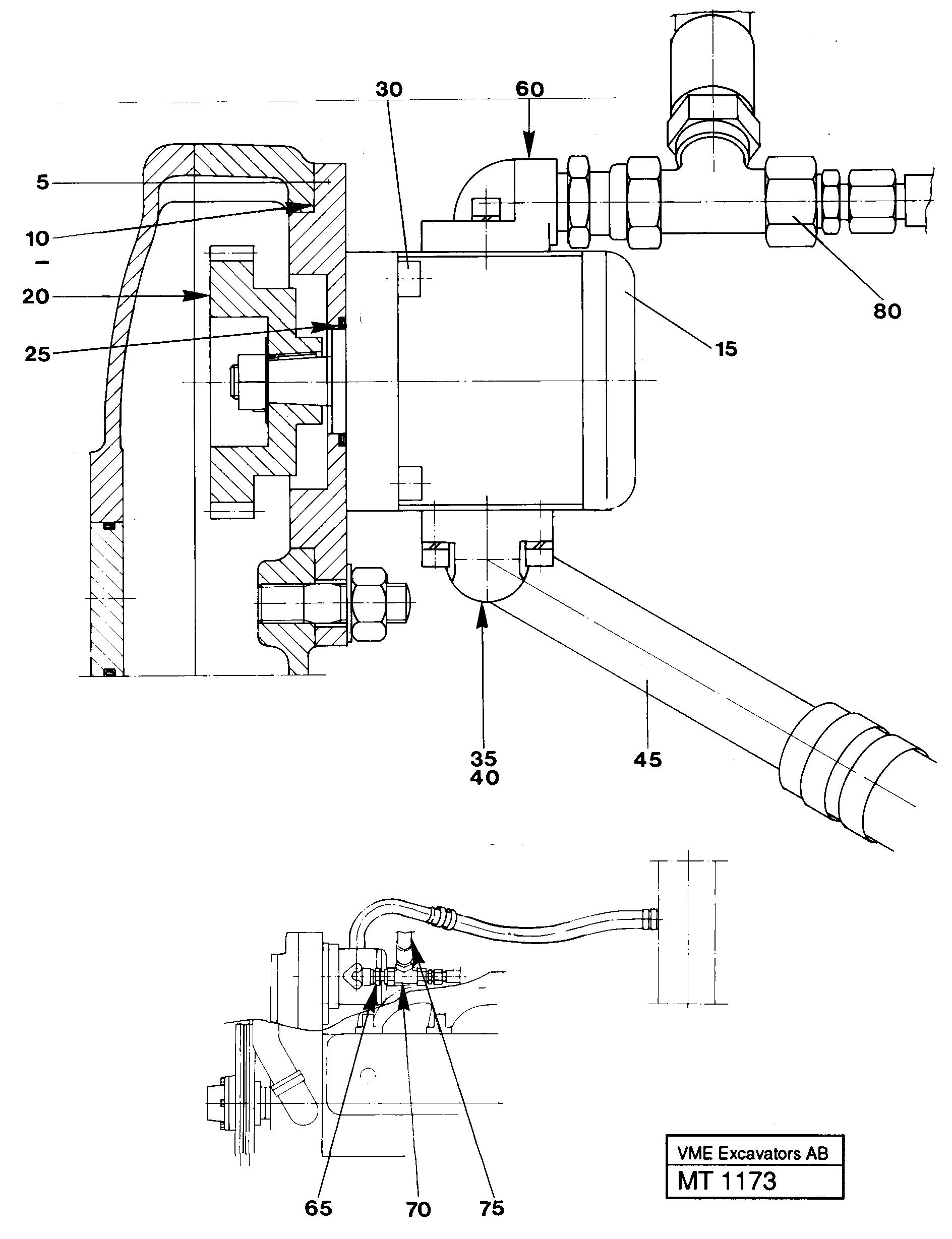 Pump installation servo hydraulic — volvo parts diagram