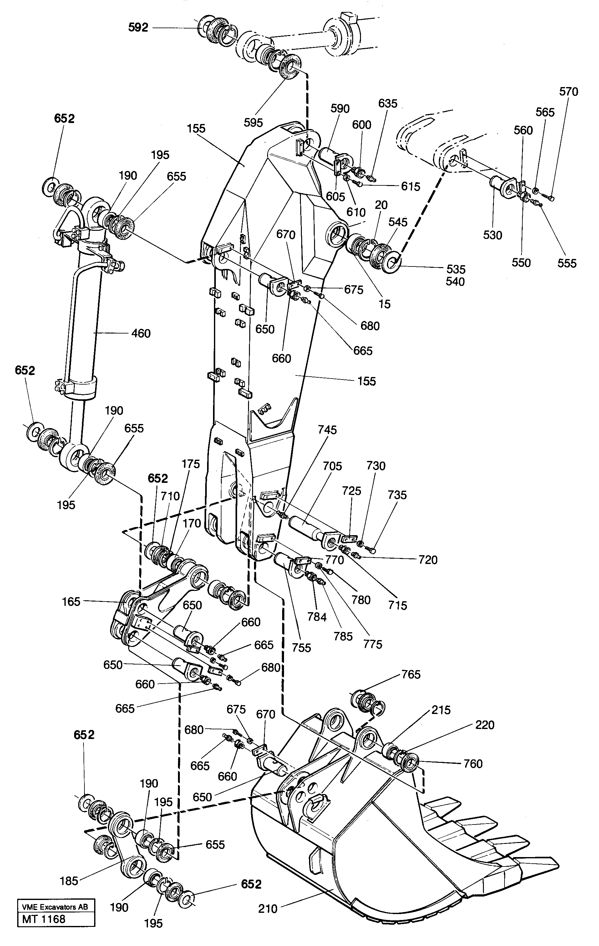 Backhoe equipment — volvo parts diagram