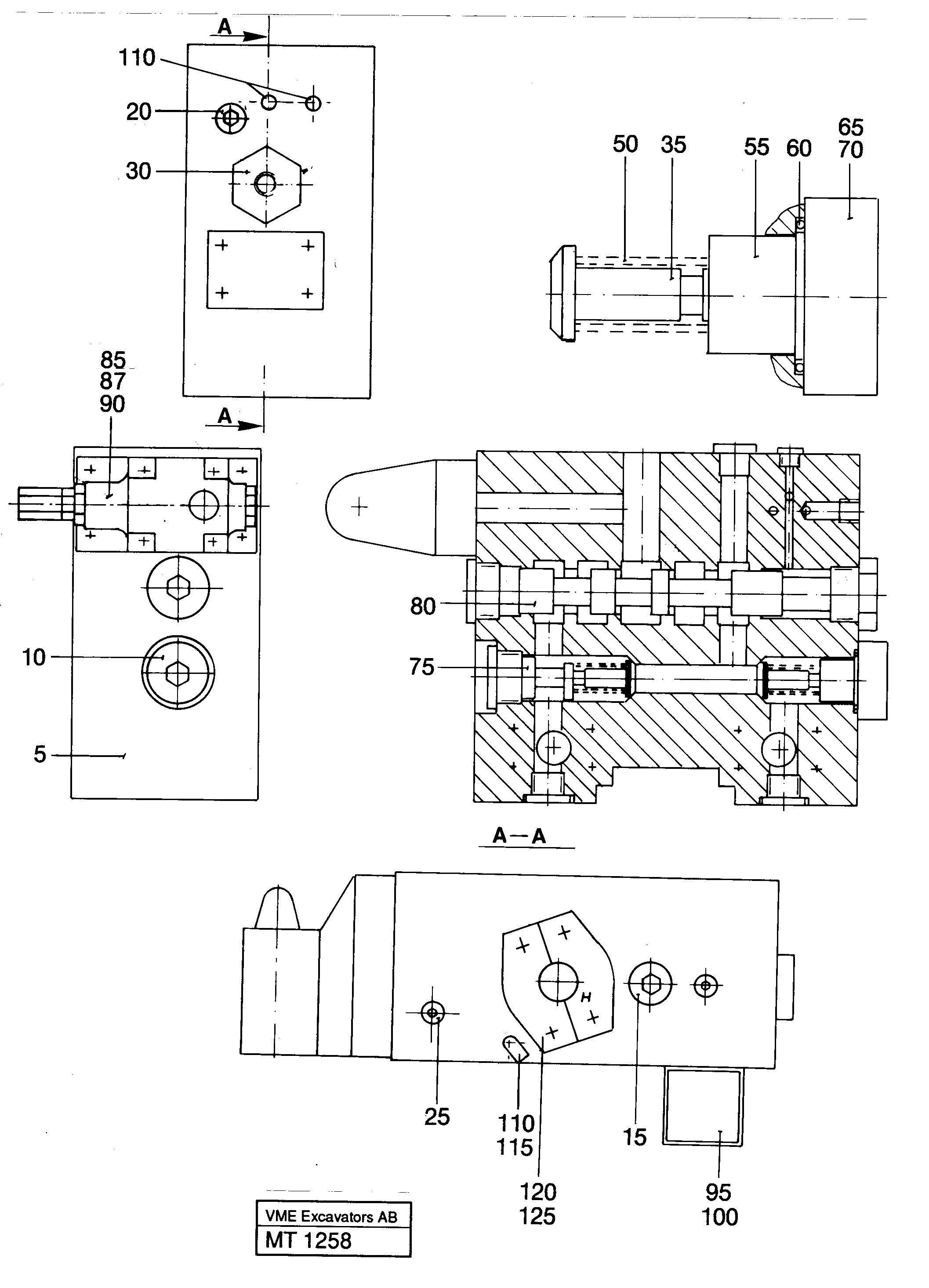 Control unit for hydraulic hammer — volvo parts diagram