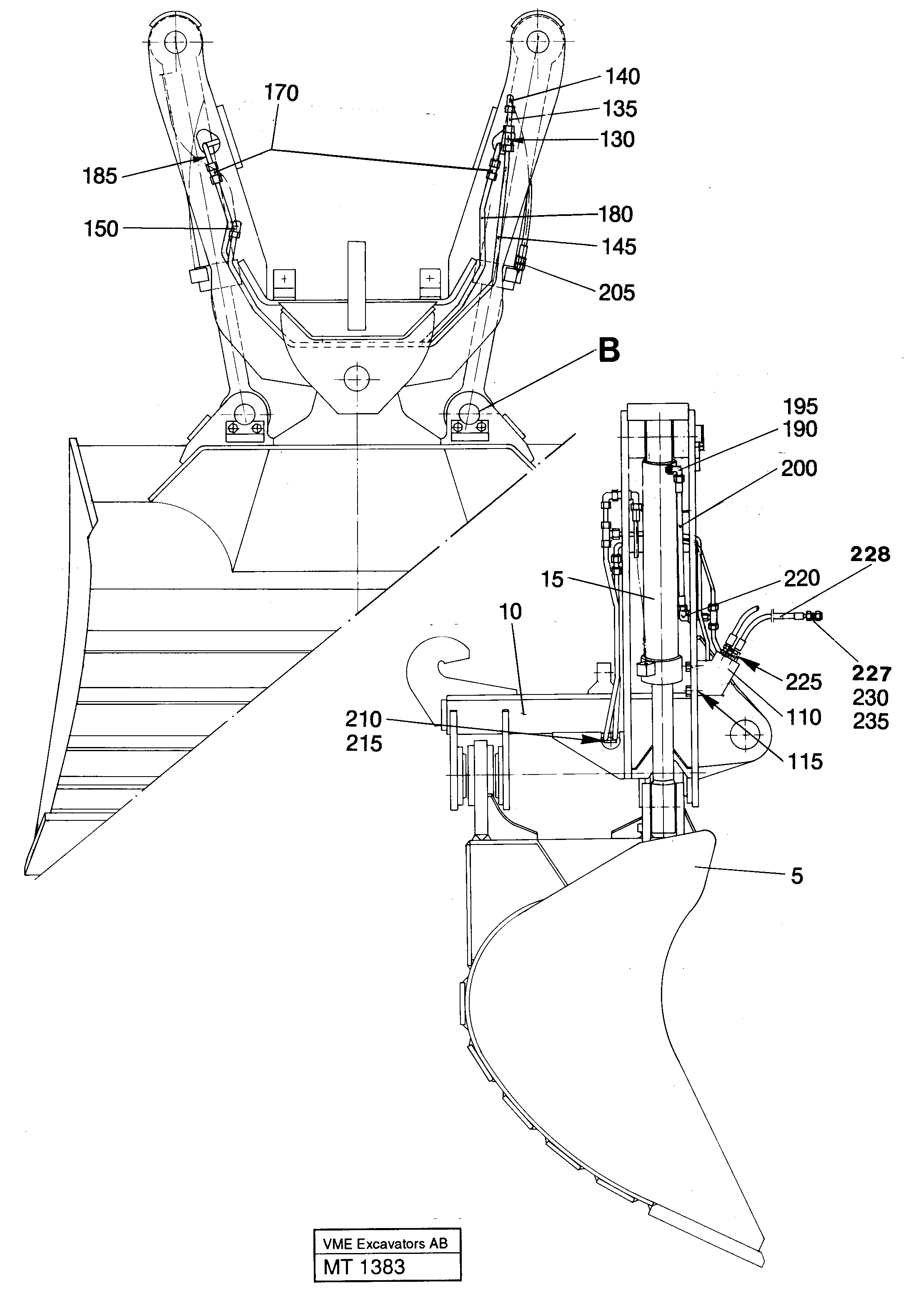 Slope buckets, quick fit  14253098    14253100 — volvo parts diagram