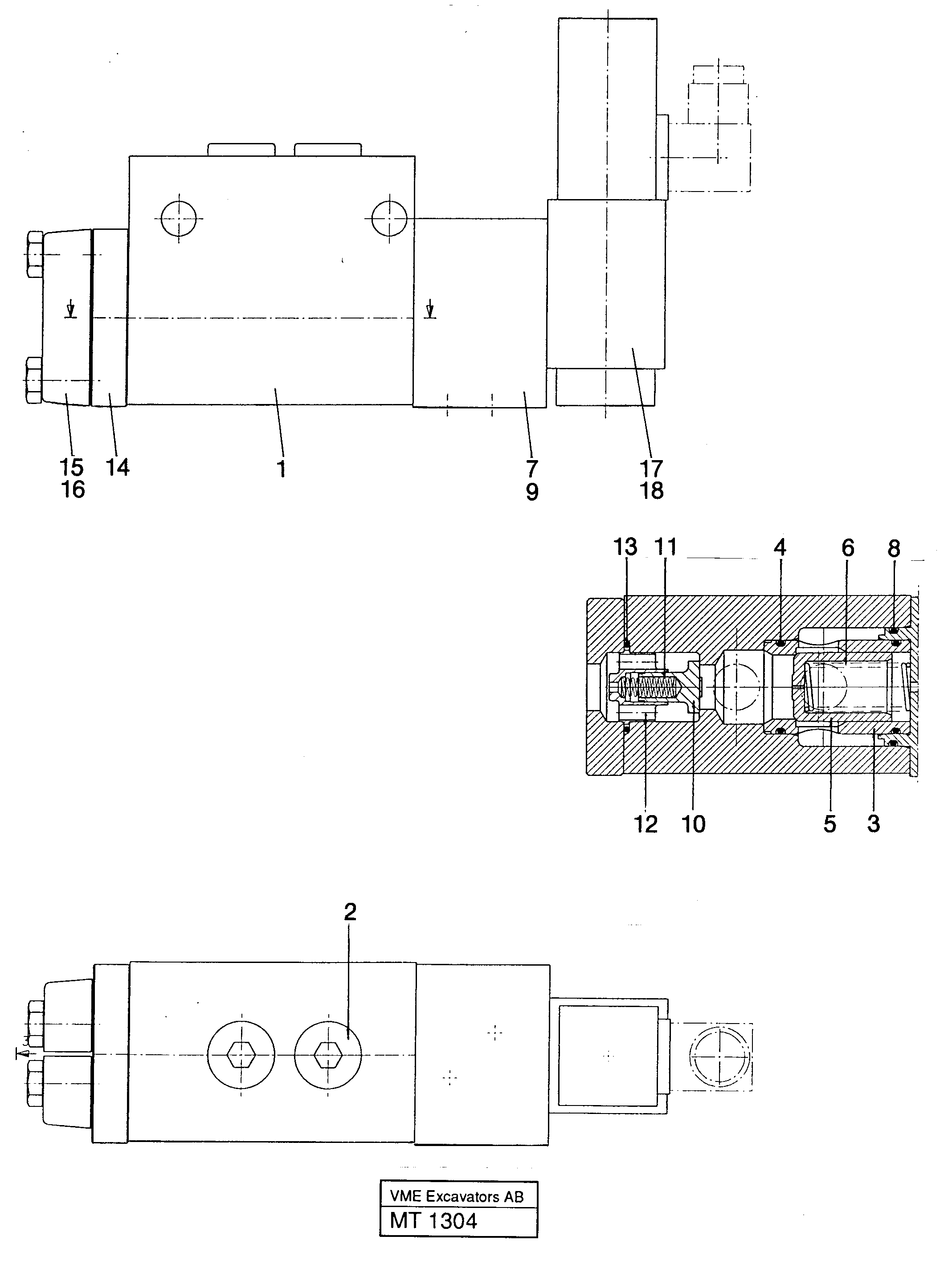 Unloading valve Slew valve assembly — volvo parts diagram