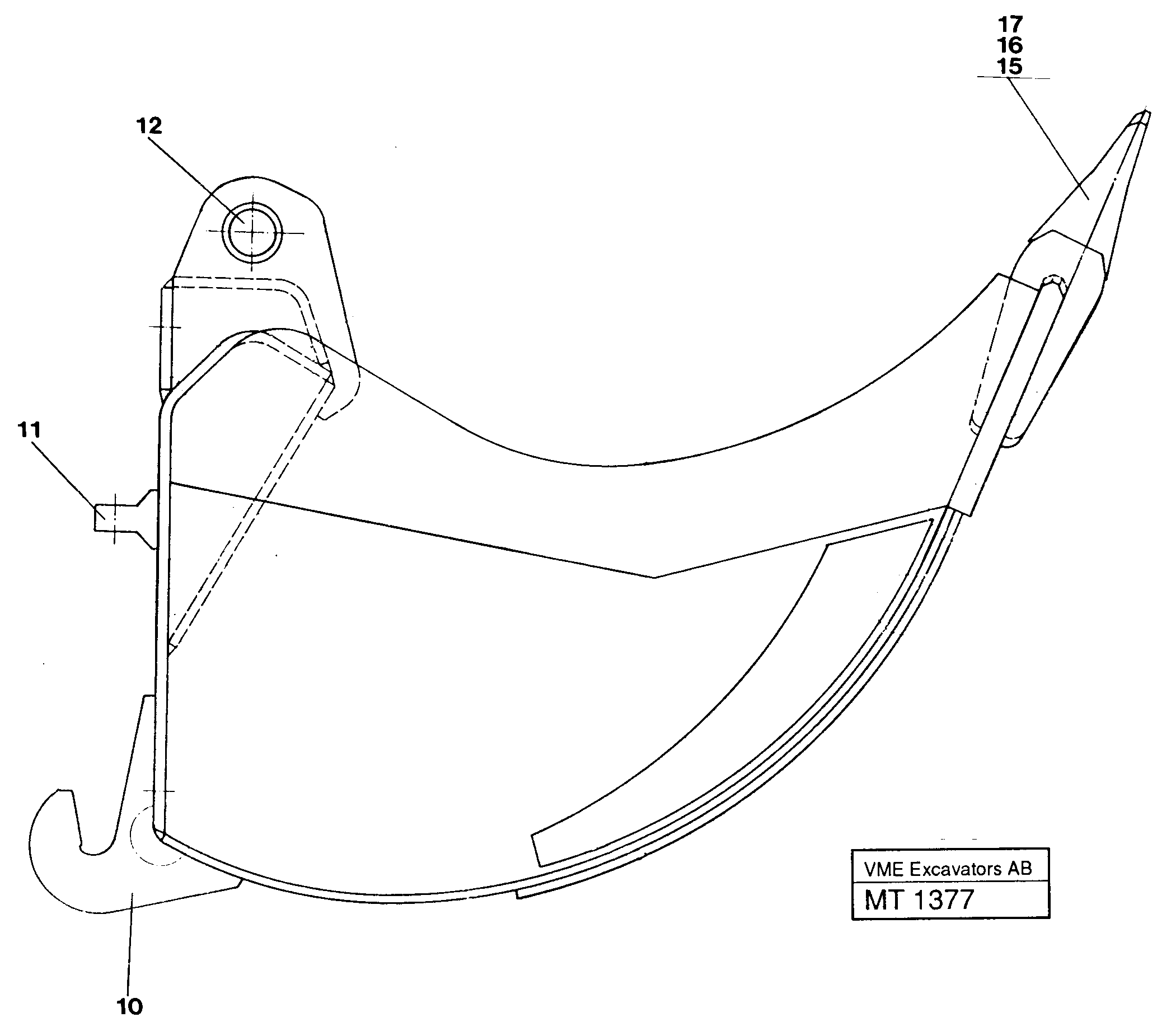 Buckets for Quickfit  14253085    14253089     14253095 — volvo parts diagram