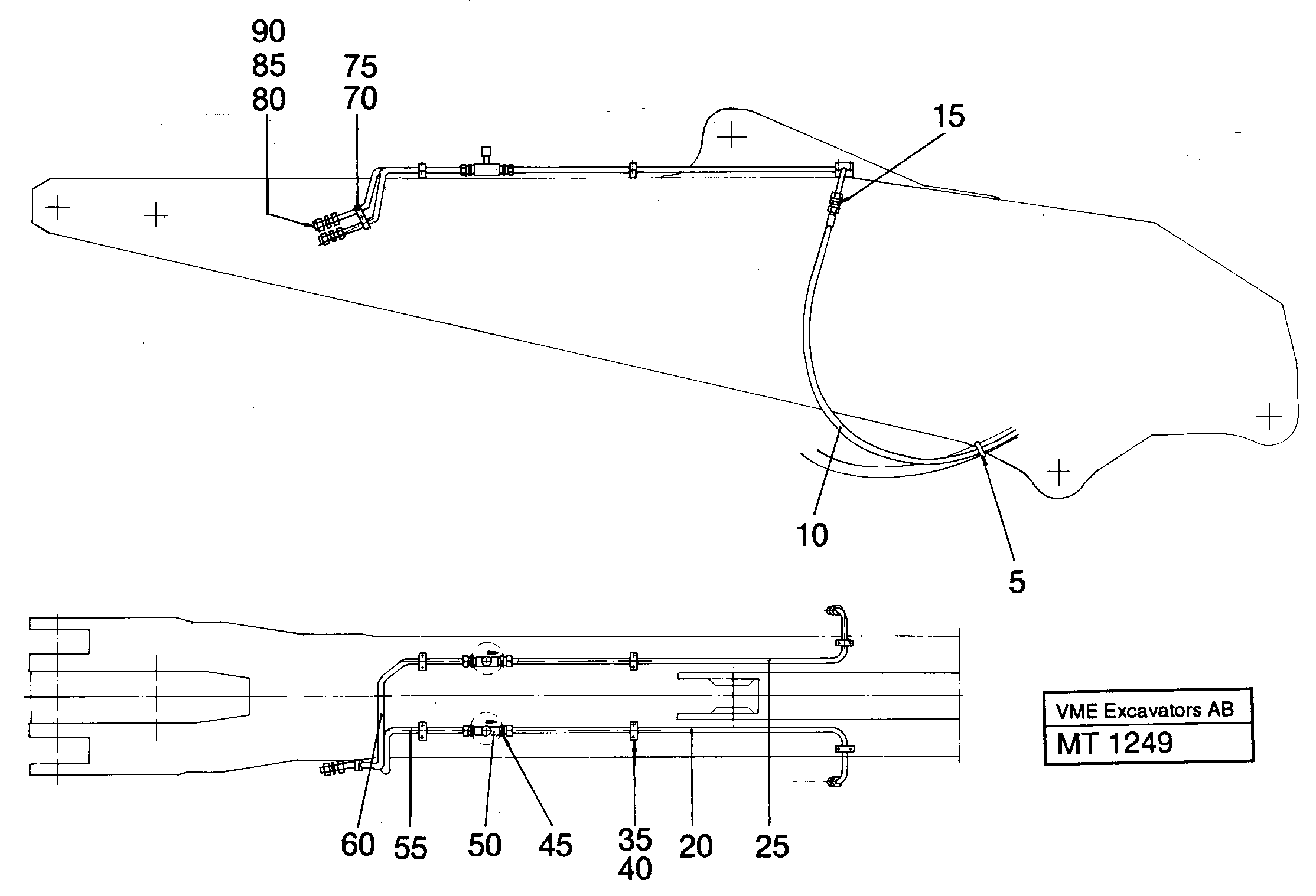 Slope bucket equipment on3,30 m dipper Lh and Rh  14255234    14255235 — volvo parts diagram