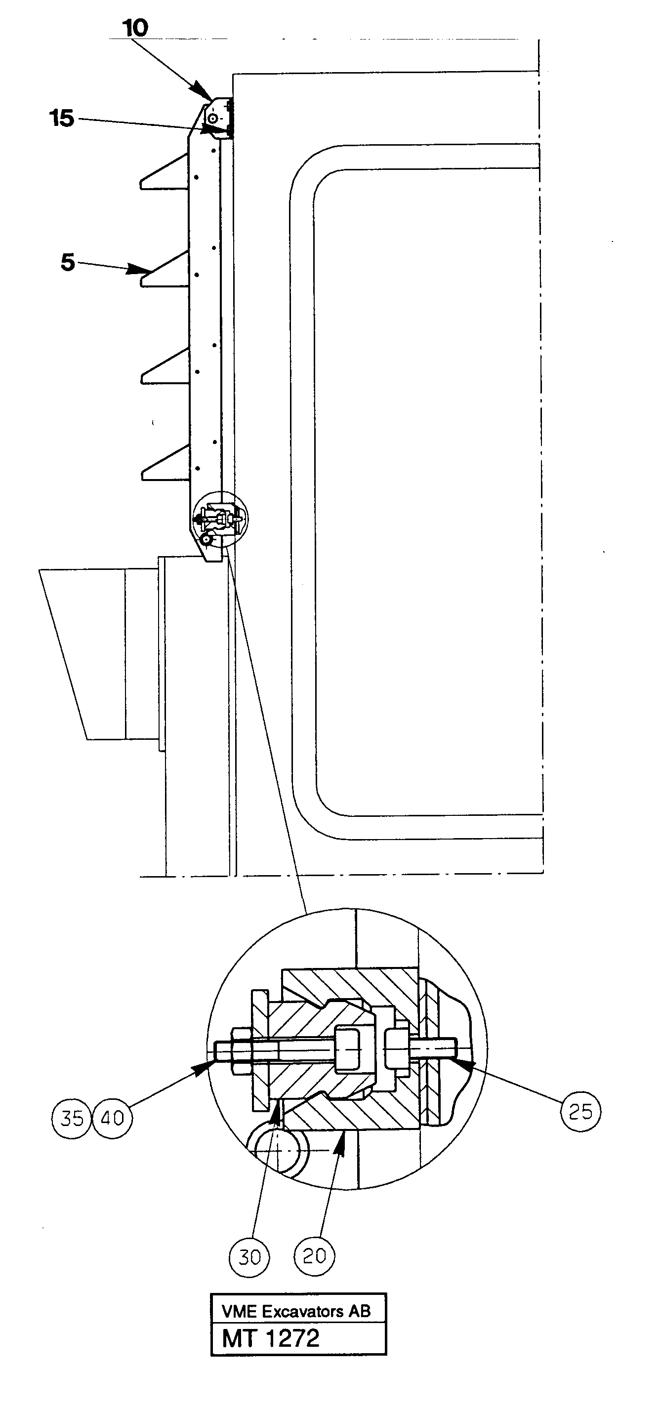 Jalousie for rear window  14250379 — volvo parts diagram