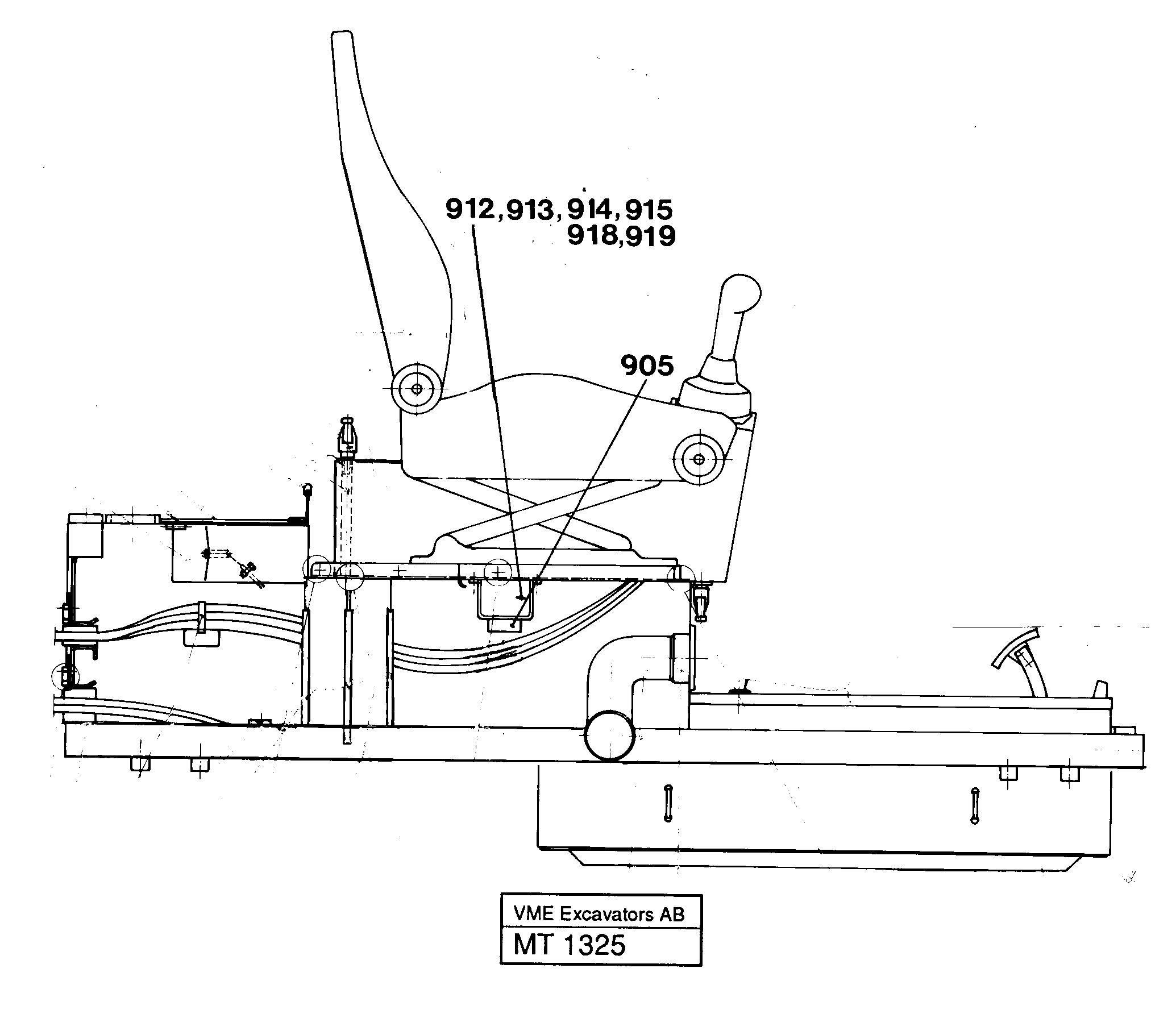 Electric installation on driver's seat — volvo parts diagram