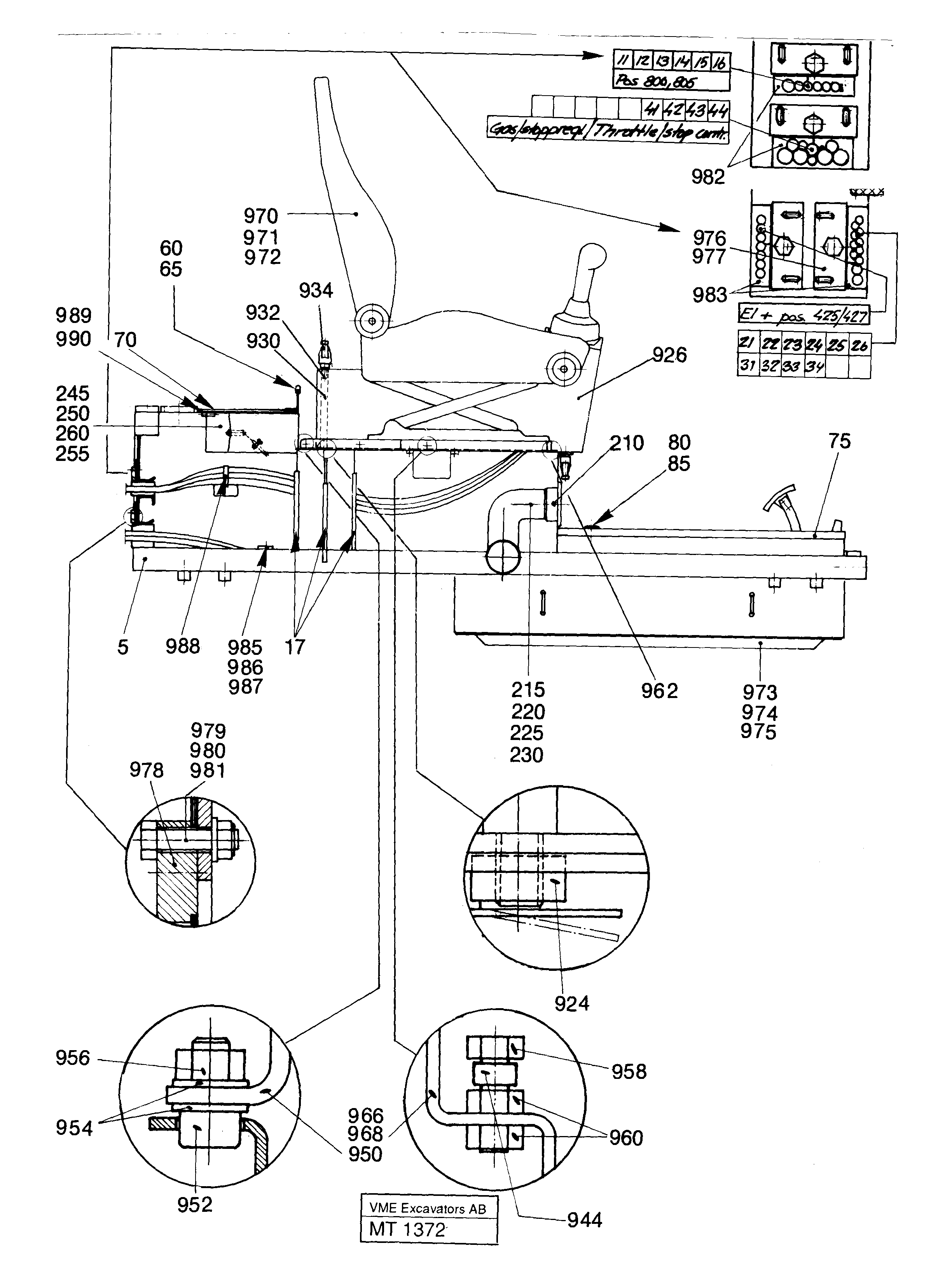 Driver's seat — volvo parts diagram