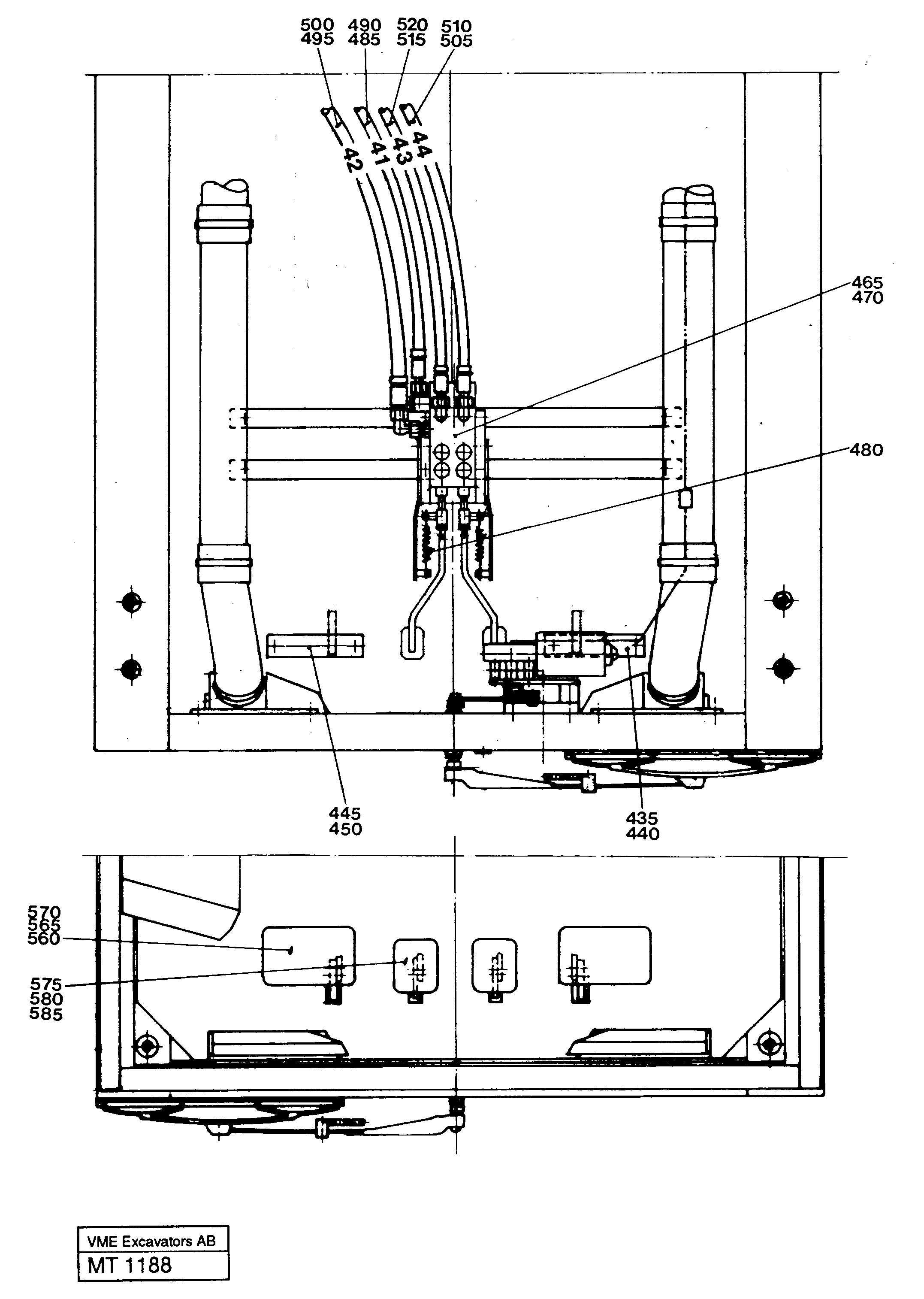 Lines under driver's seat — volvo parts diagram